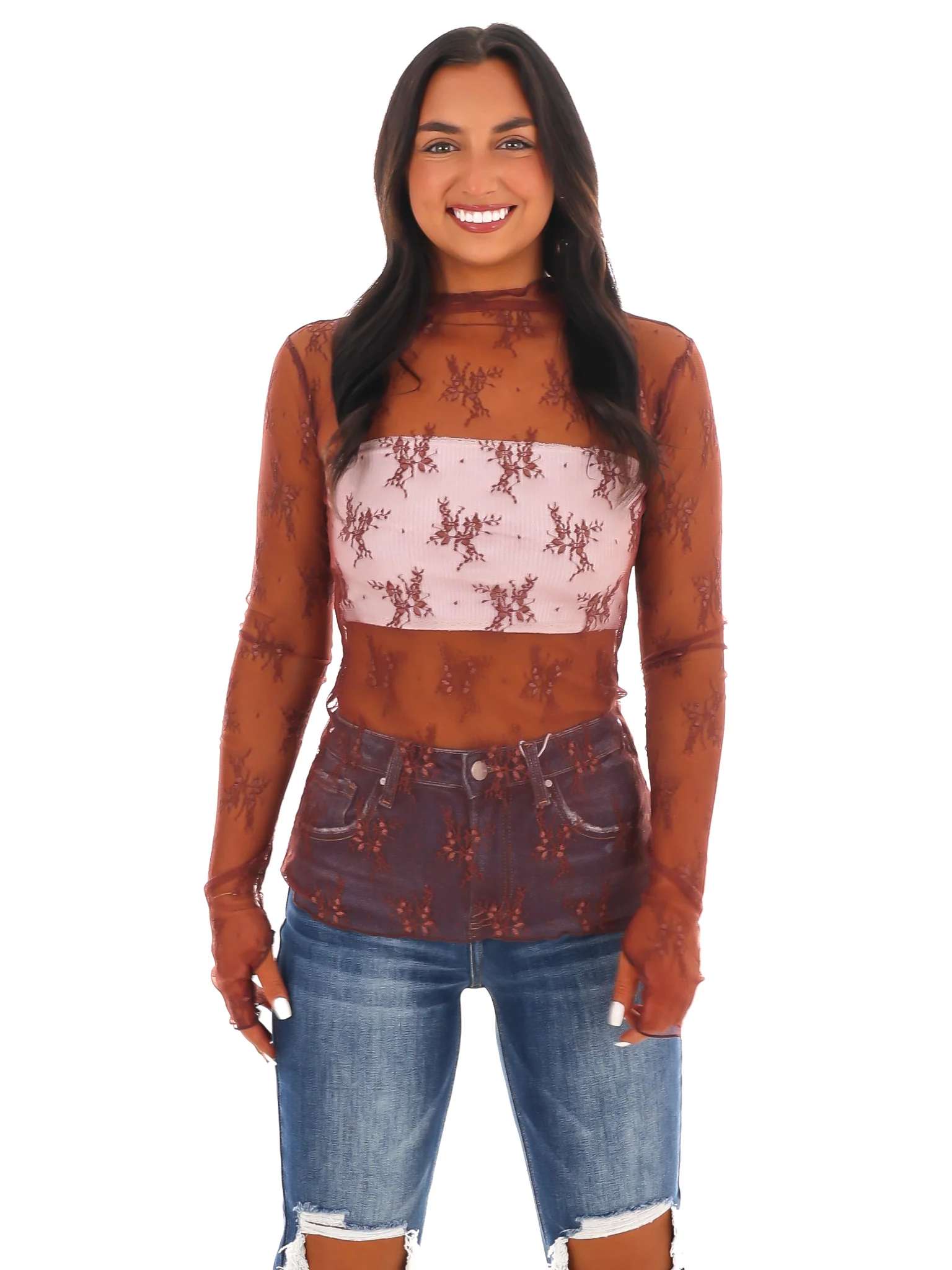 Become Your Best Mesh Lace Top - Image 10