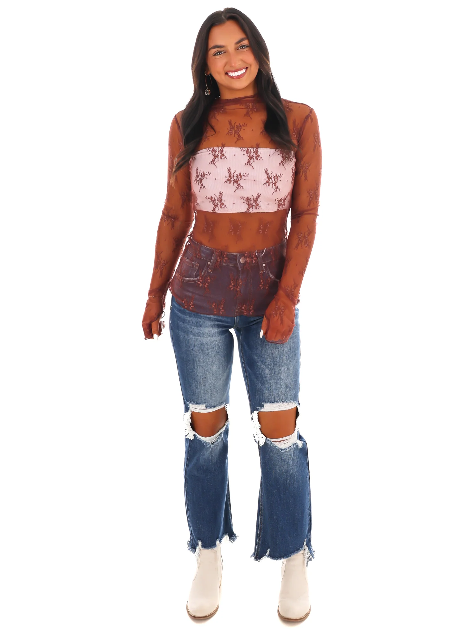 Become Your Best Mesh Lace Top - Image 11