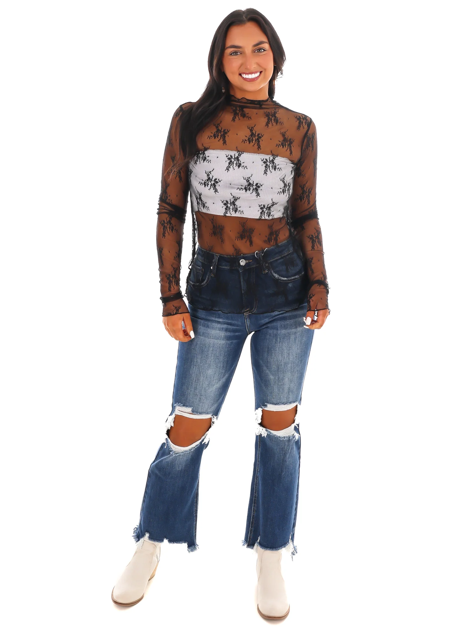 Become Your Best Mesh Lace Top - Image 17