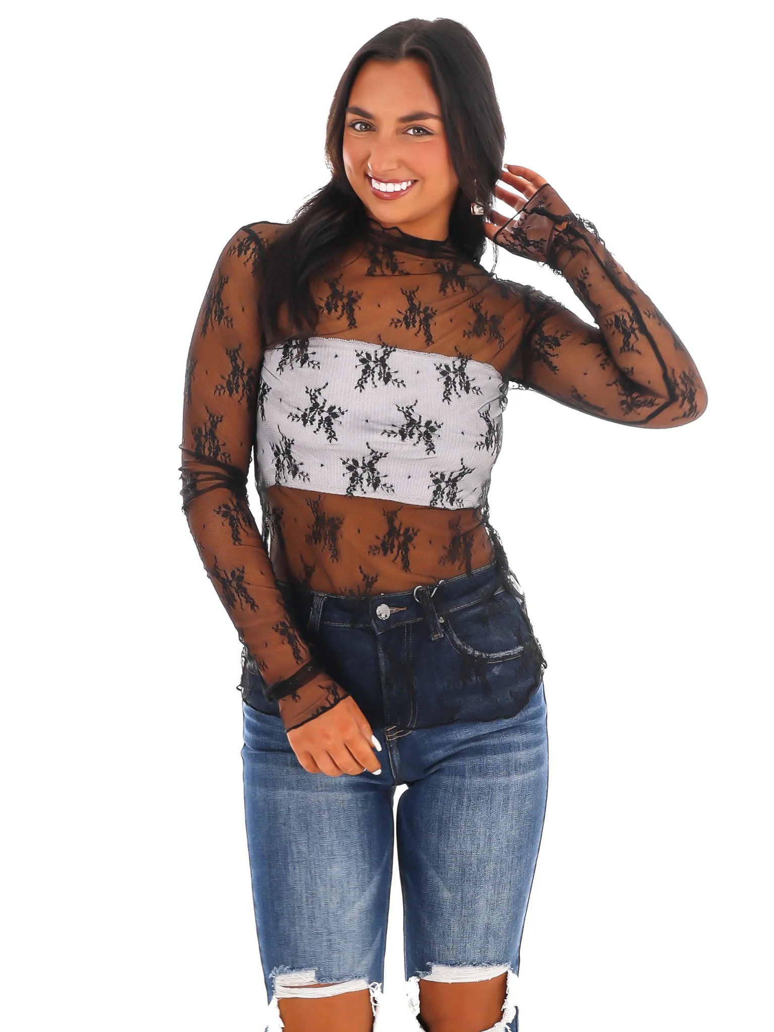 Become Your Best Mesh Lace Top - Image 18