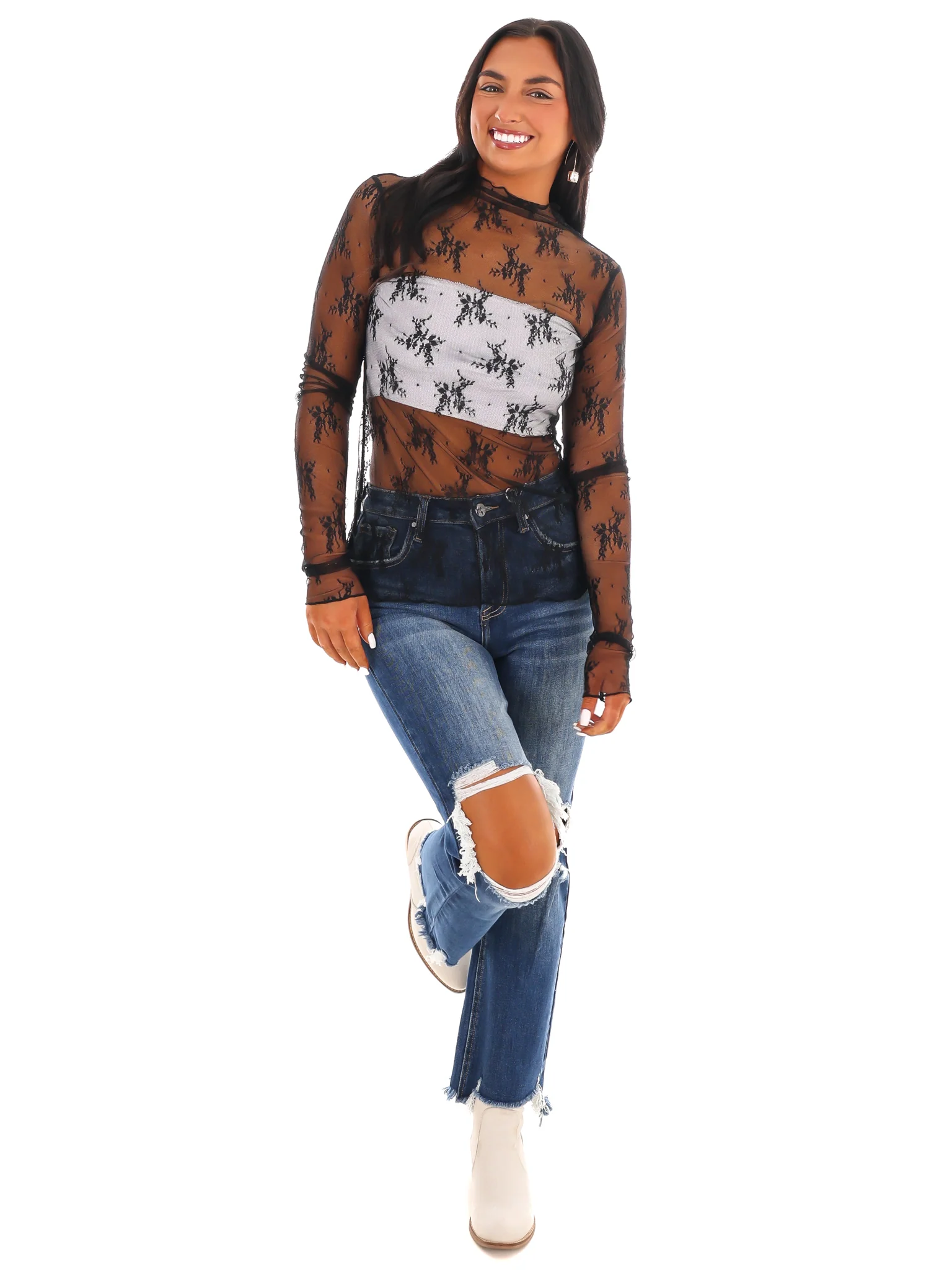 Become Your Best Mesh Lace Top - Image 19