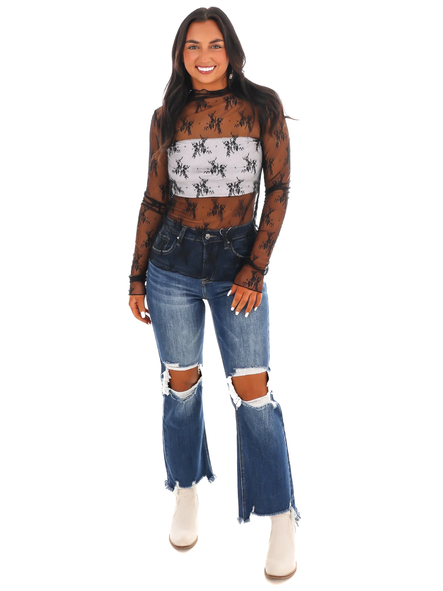 Become Your Best Mesh Lace Top - Image 21