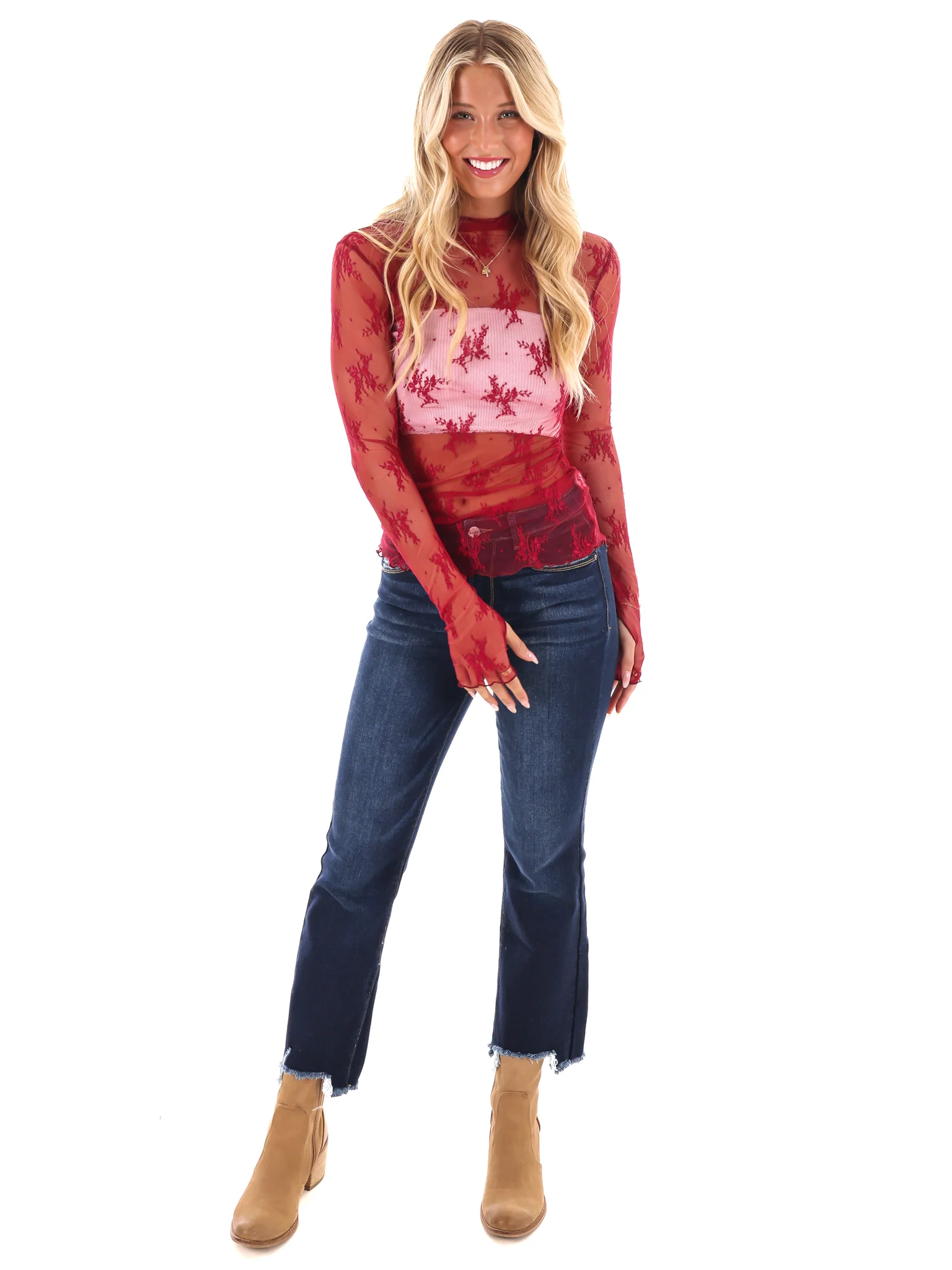 Become Your Best Mesh Lace Top - Image 27