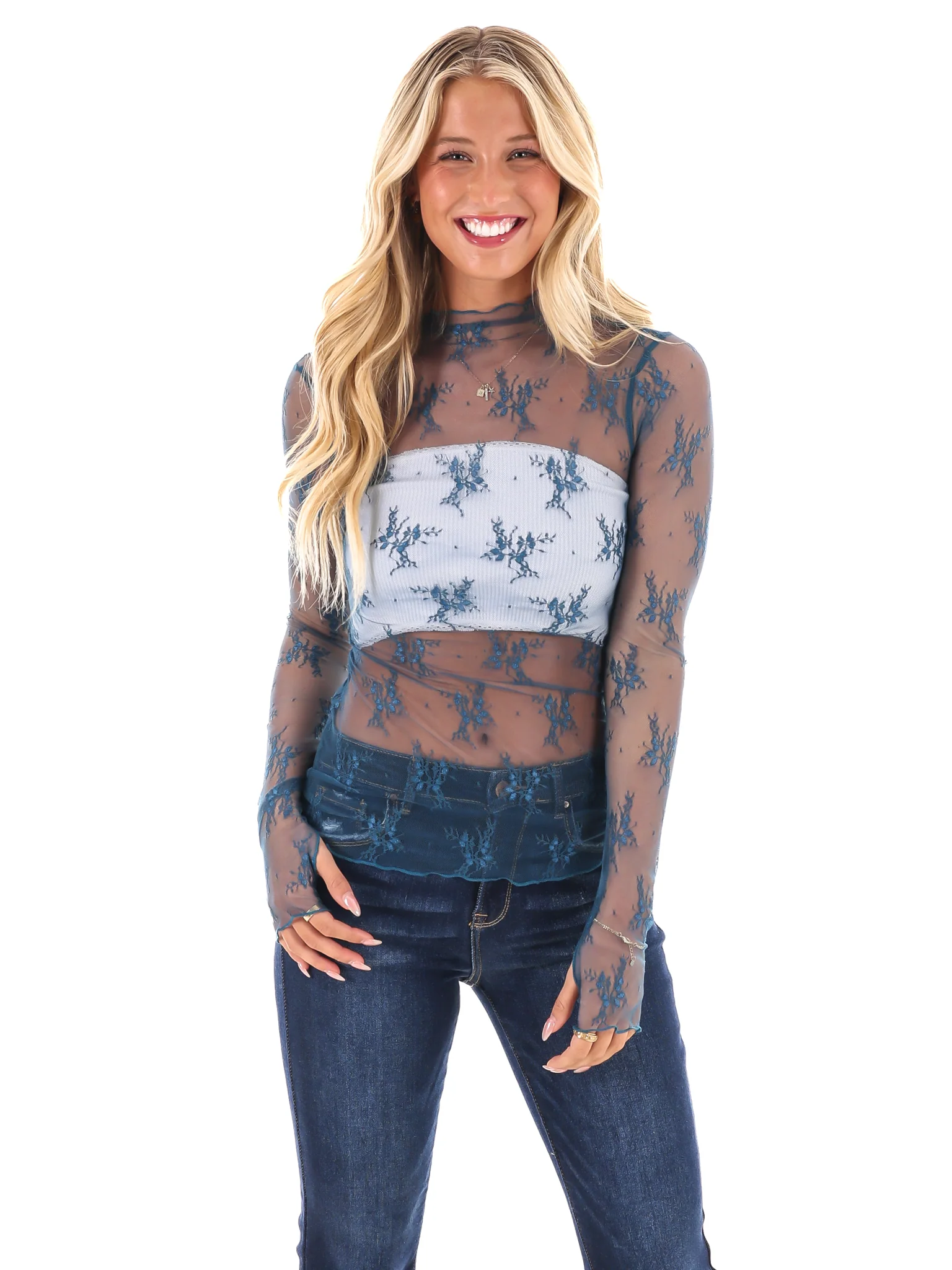 Become Your Best Mesh Lace Top - Image 40
