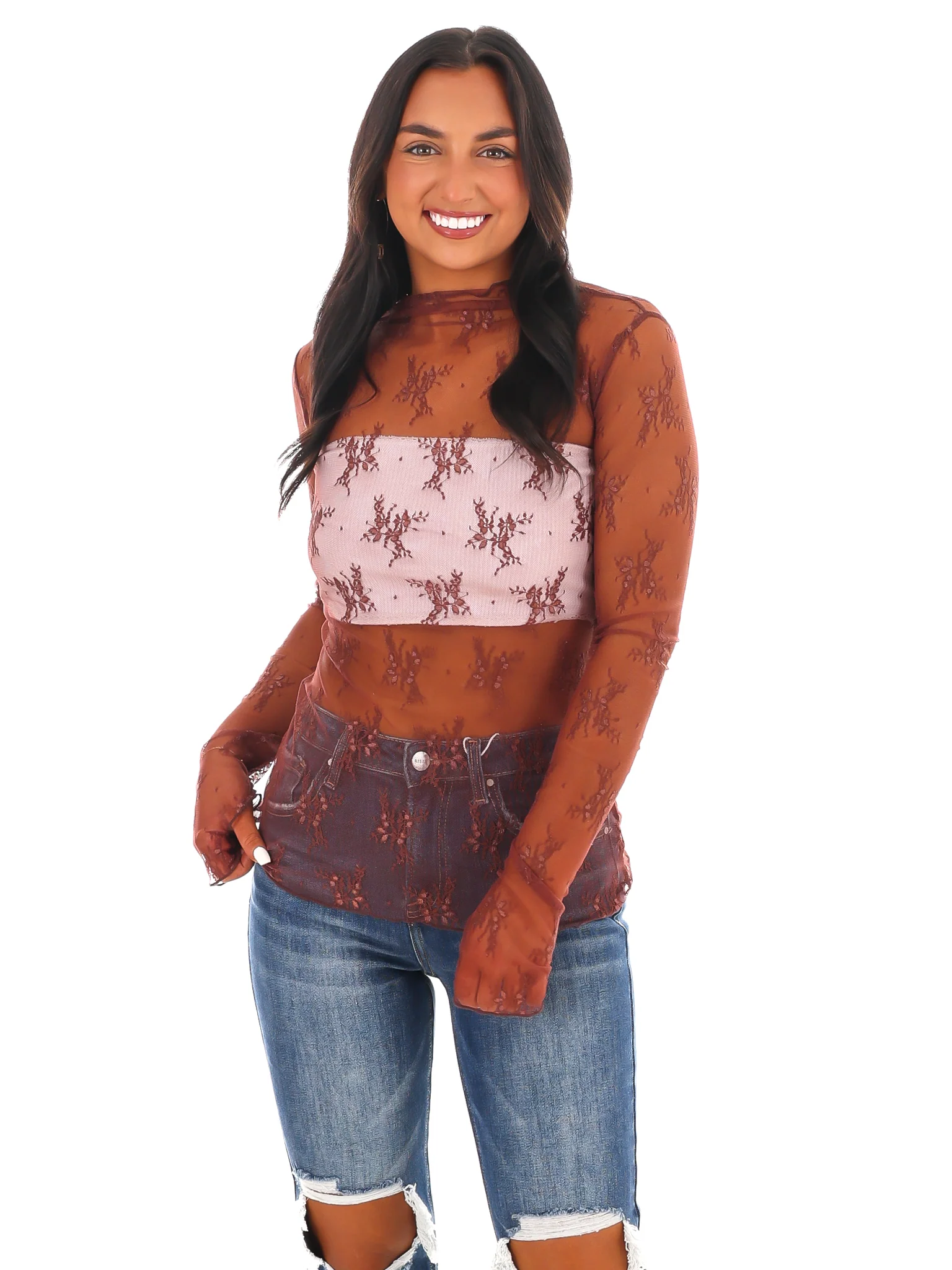 Become Your Best Mesh Lace Top - Image 8