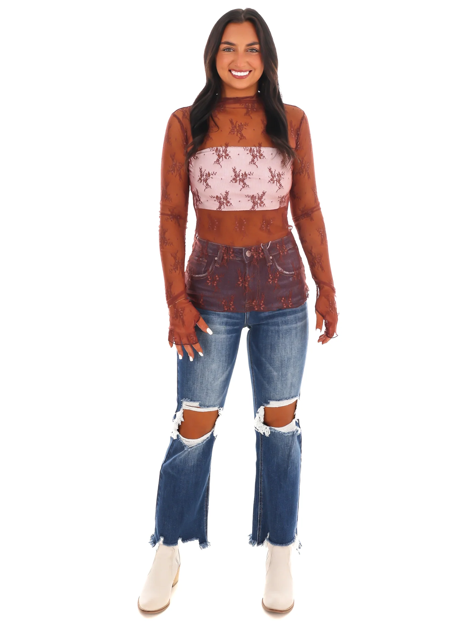 Become Your Best Mesh Lace Top - Image 9