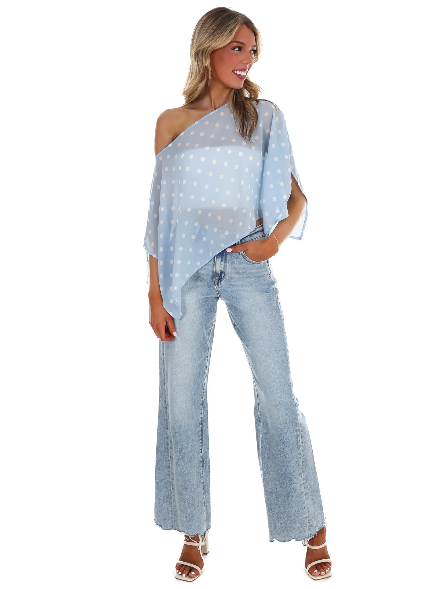 Better Me for You Polka Dot Poncho Top - Image 12