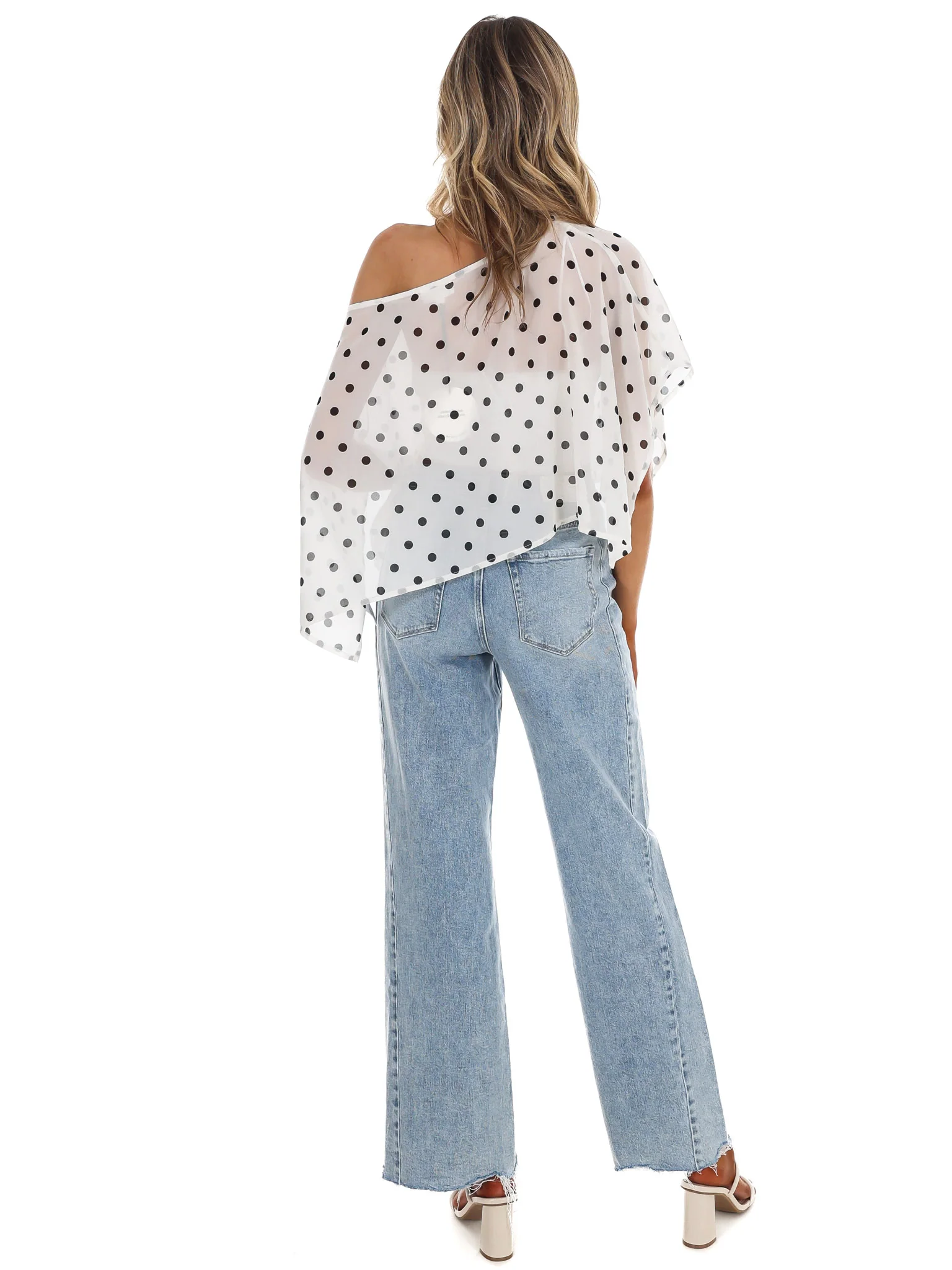Better Me for You Polka Dot Poncho Top - Image 8
