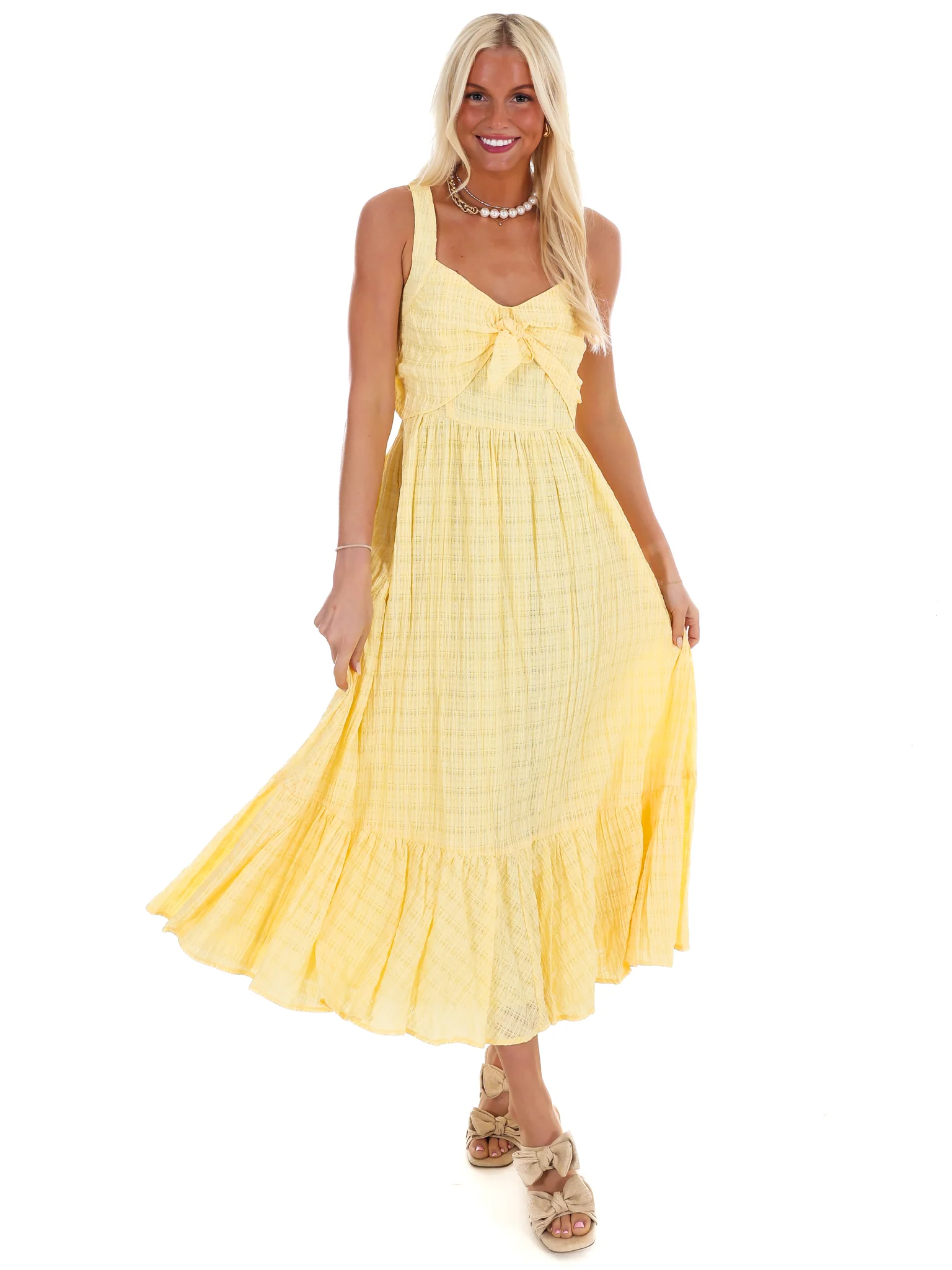 Better Mood Textured Flare Midi Dress - Image 12