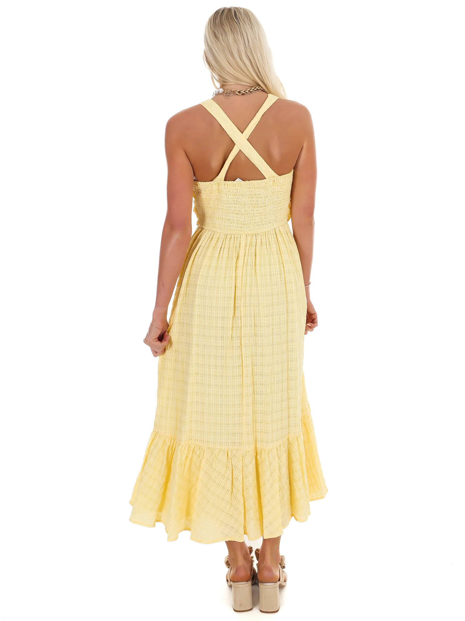 Better Mood Textured Flare Midi Dress - Image 17