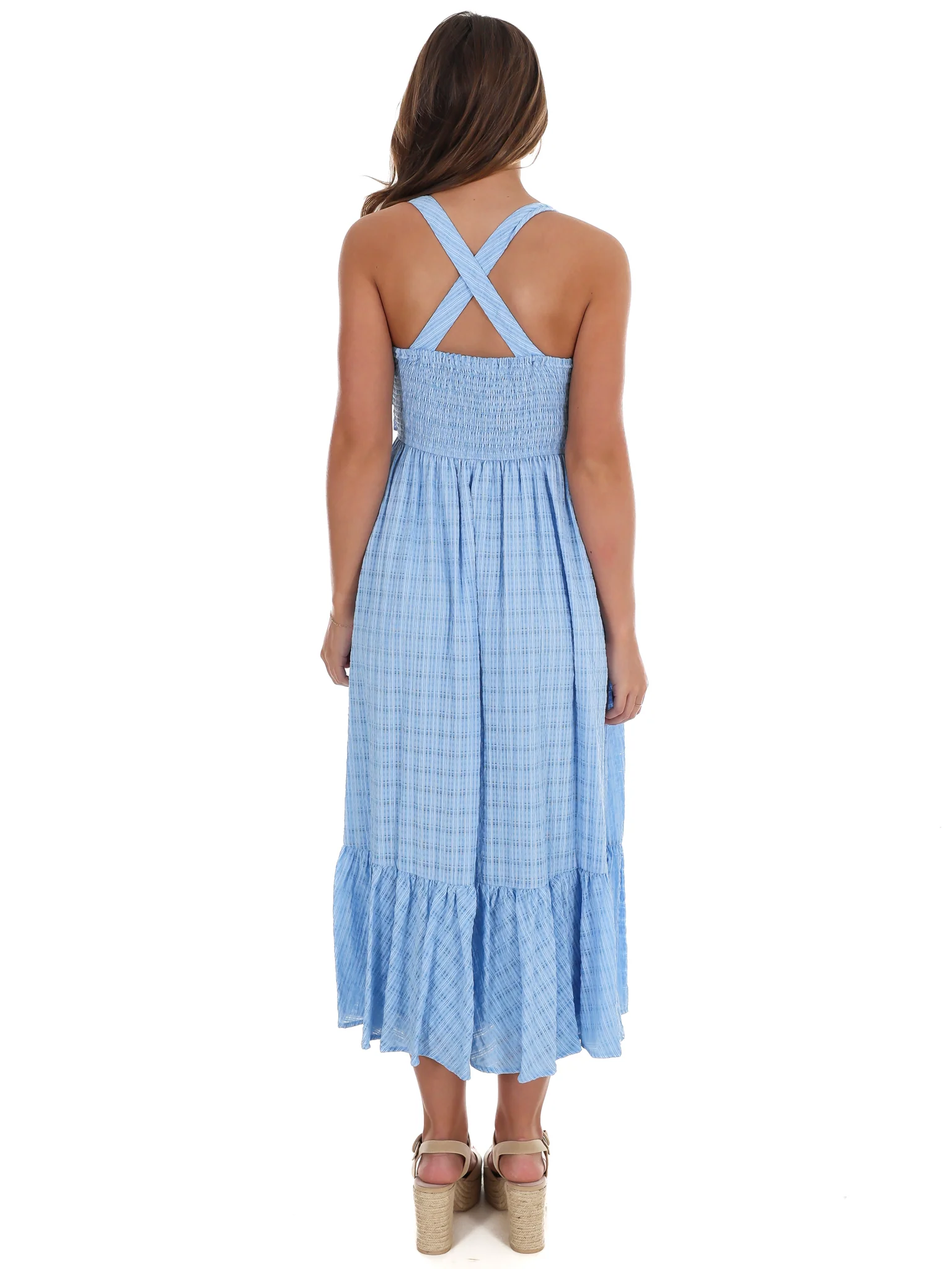 Better Mood Textured Flare Midi Dress - Image 8