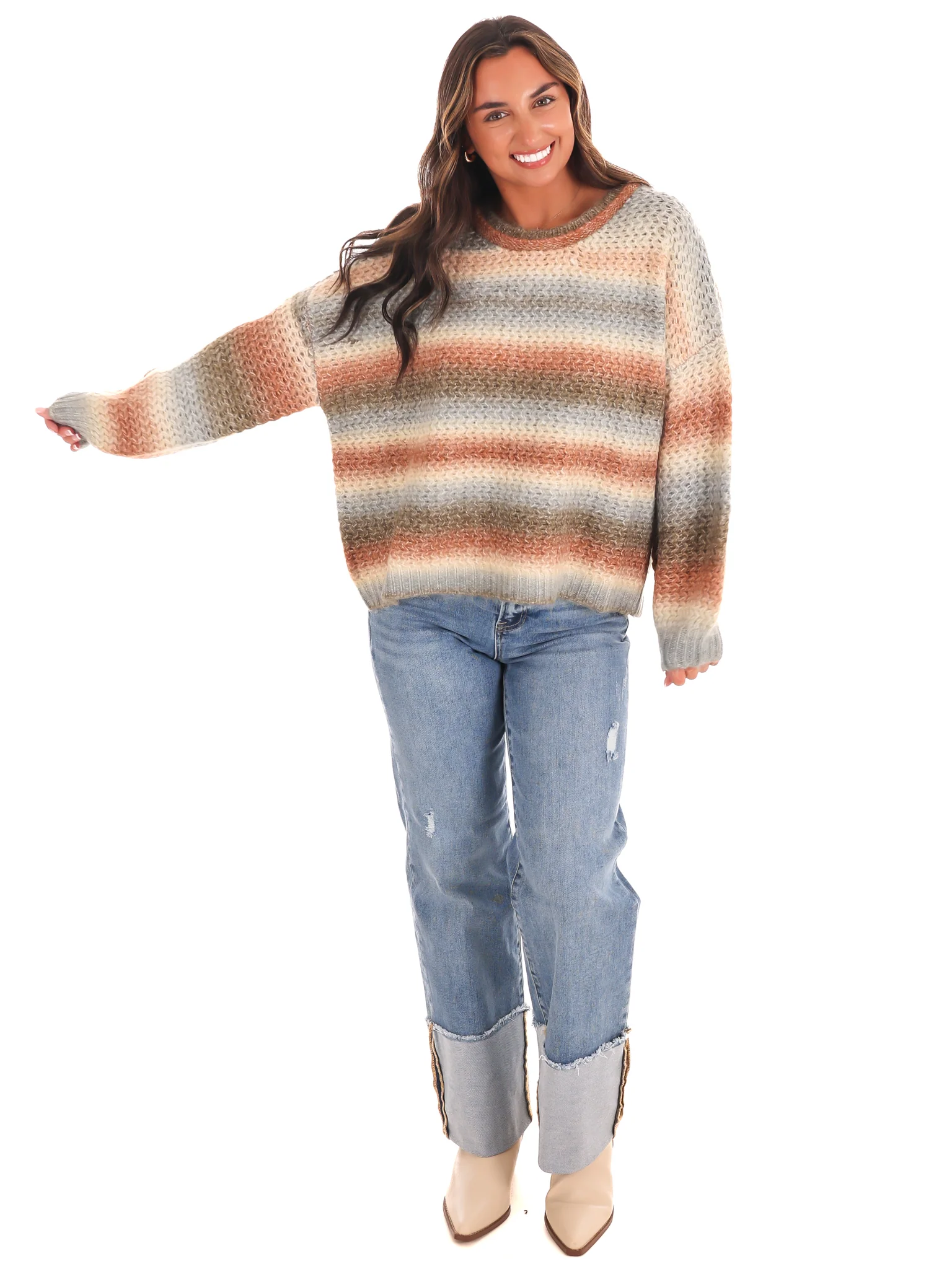 Blissful Comfort Ombre Stripe Sweater - Image 10