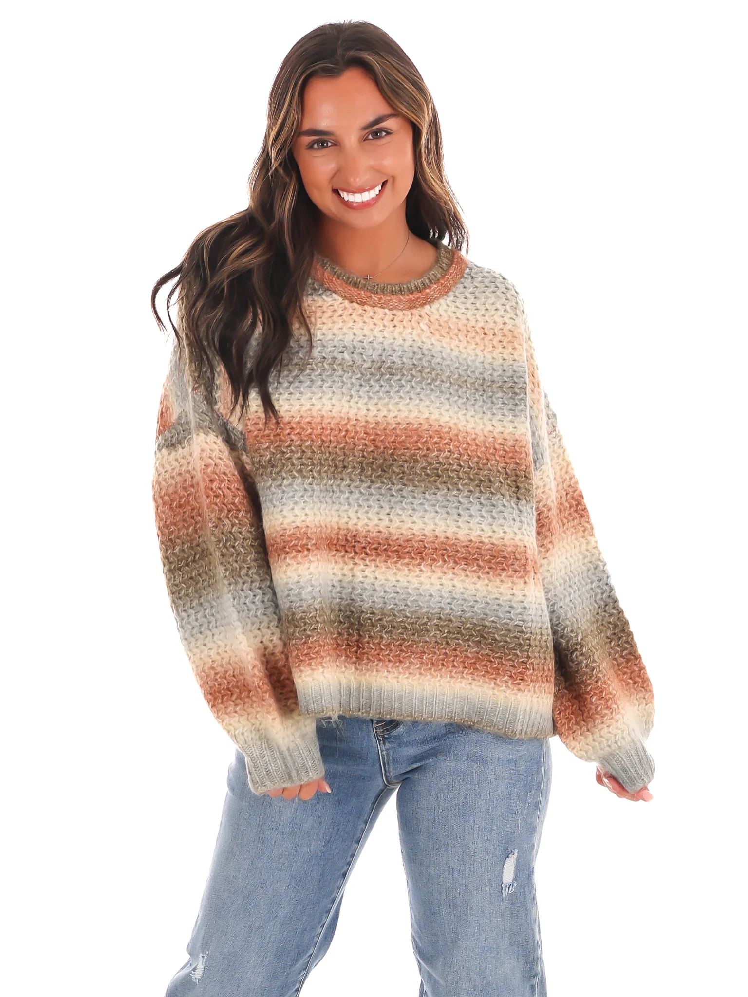 Blissful Comfort Ombre Stripe Sweater - Image 11