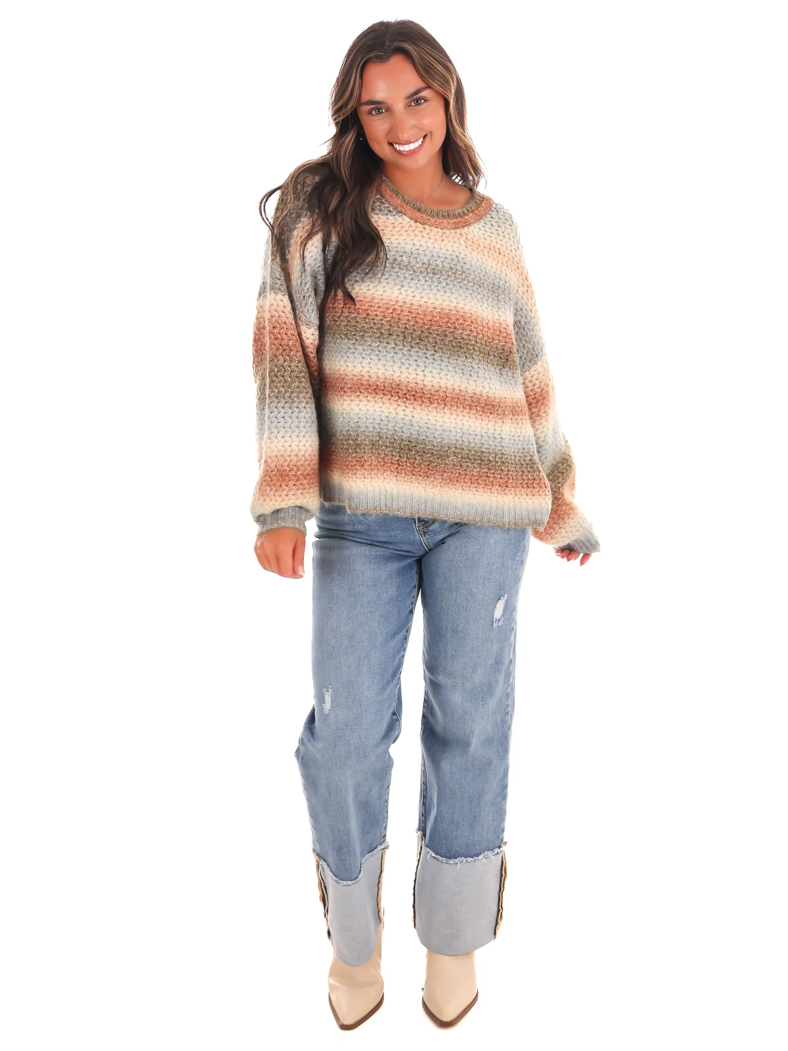 Blissful Comfort Ombre Stripe Sweater - Image 12
