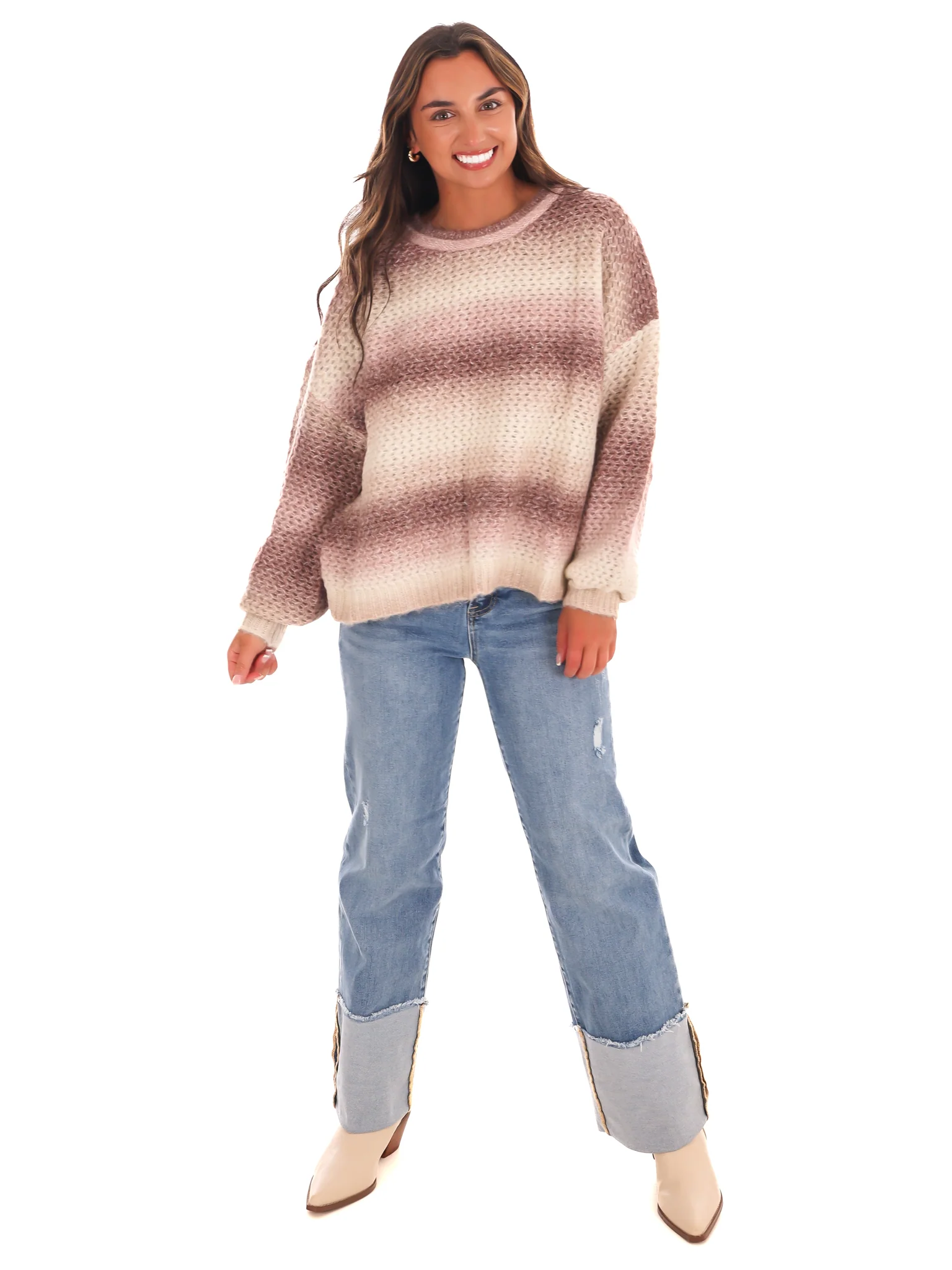 Blissful Comfort Ombre Stripe Sweater - Image 2