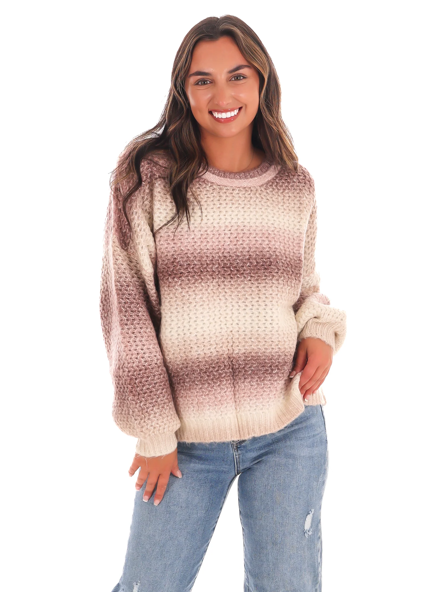 Blissful Comfort Ombre Stripe Sweater - Image 3