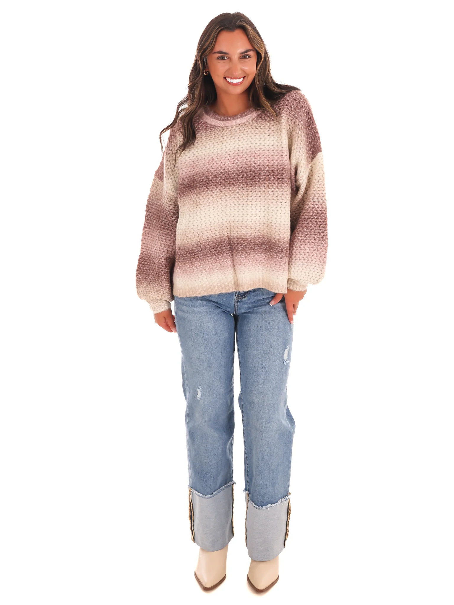 Blissful Comfort Ombre Stripe Sweater - Image 7