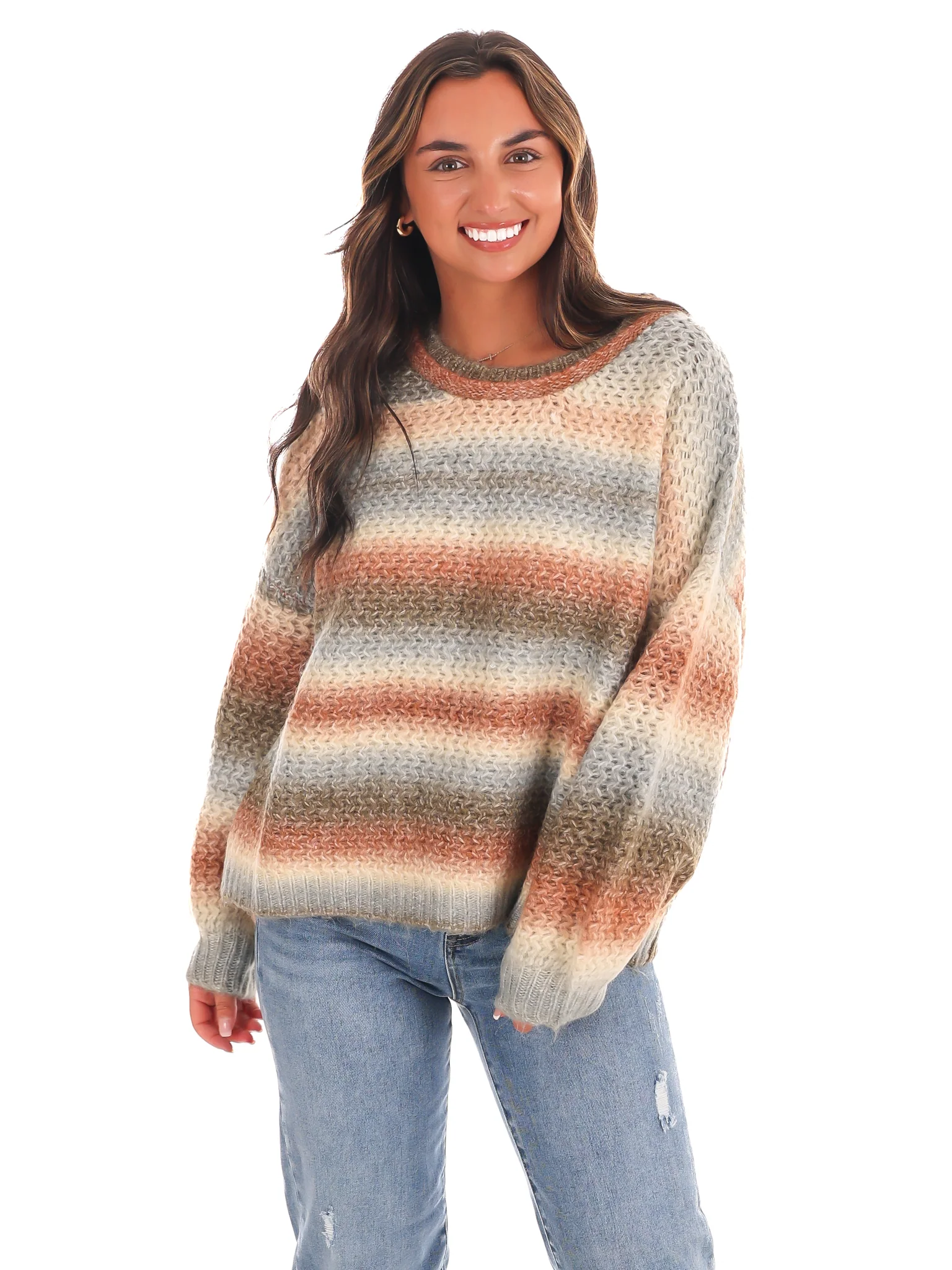 Blissful Comfort Ombre Stripe Sweater - Image 9