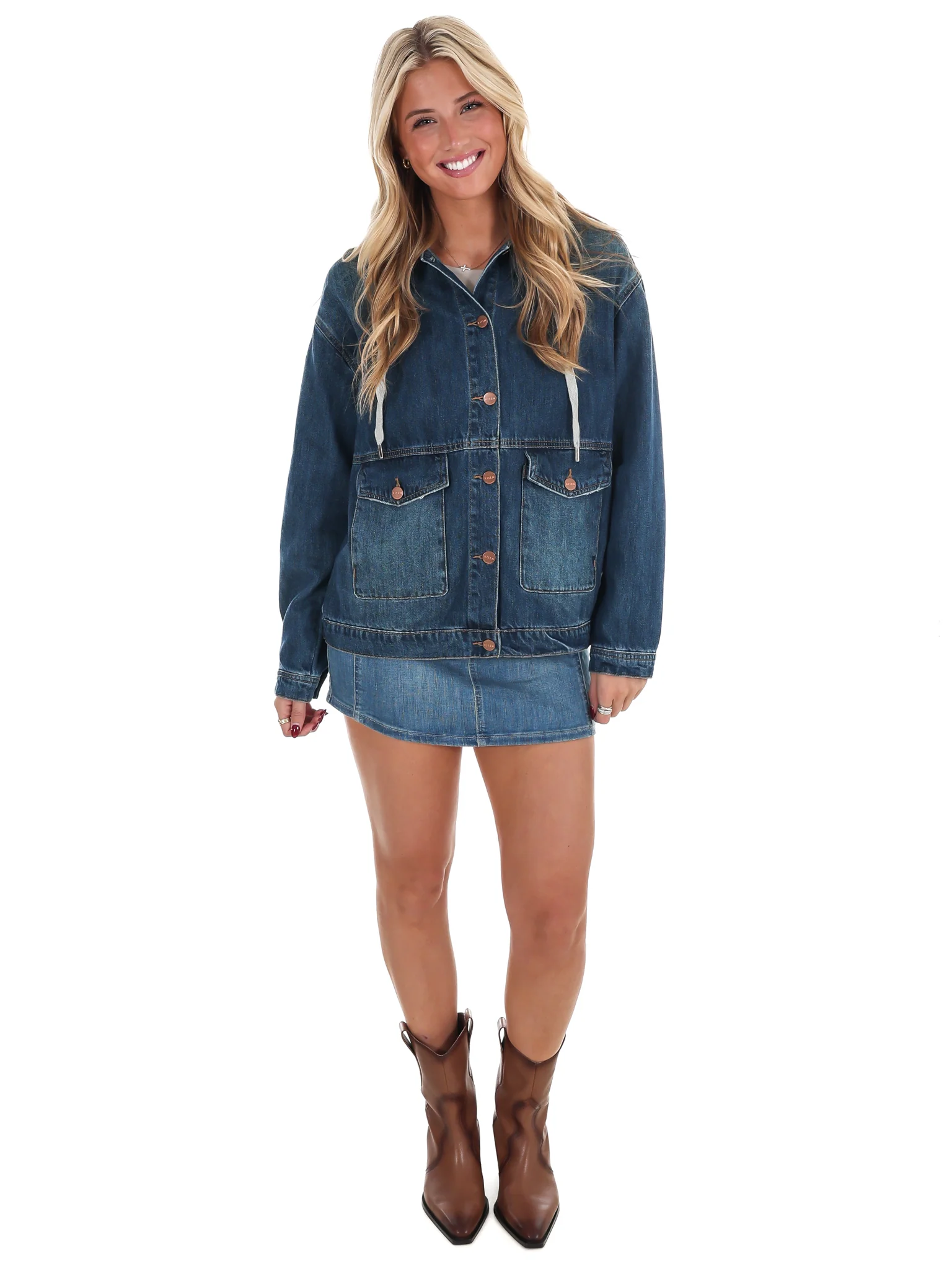 Blue District Oversized Denim Jacket - Image 2