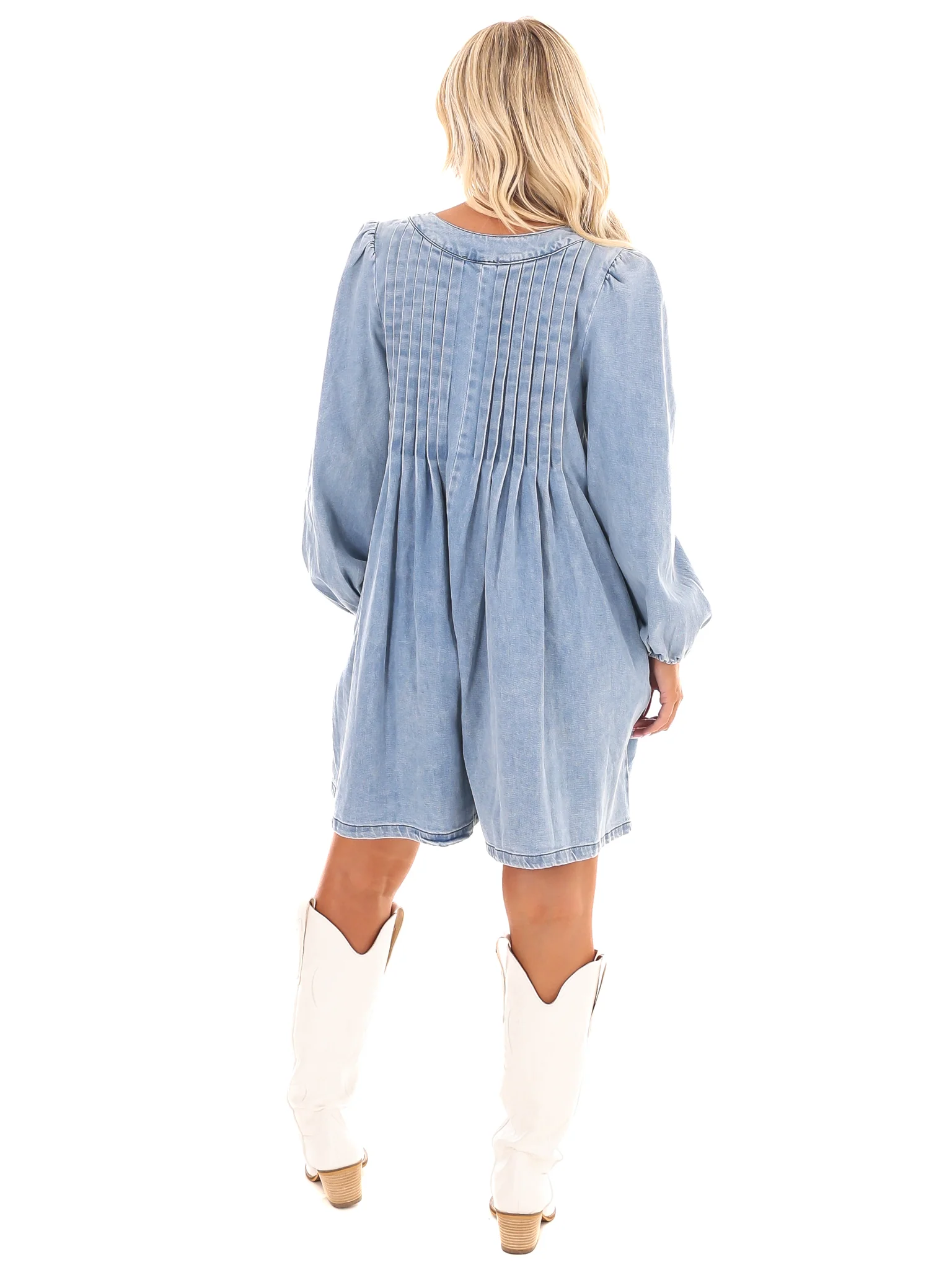 Blue Jean Beauty Denim Romper - Image 7