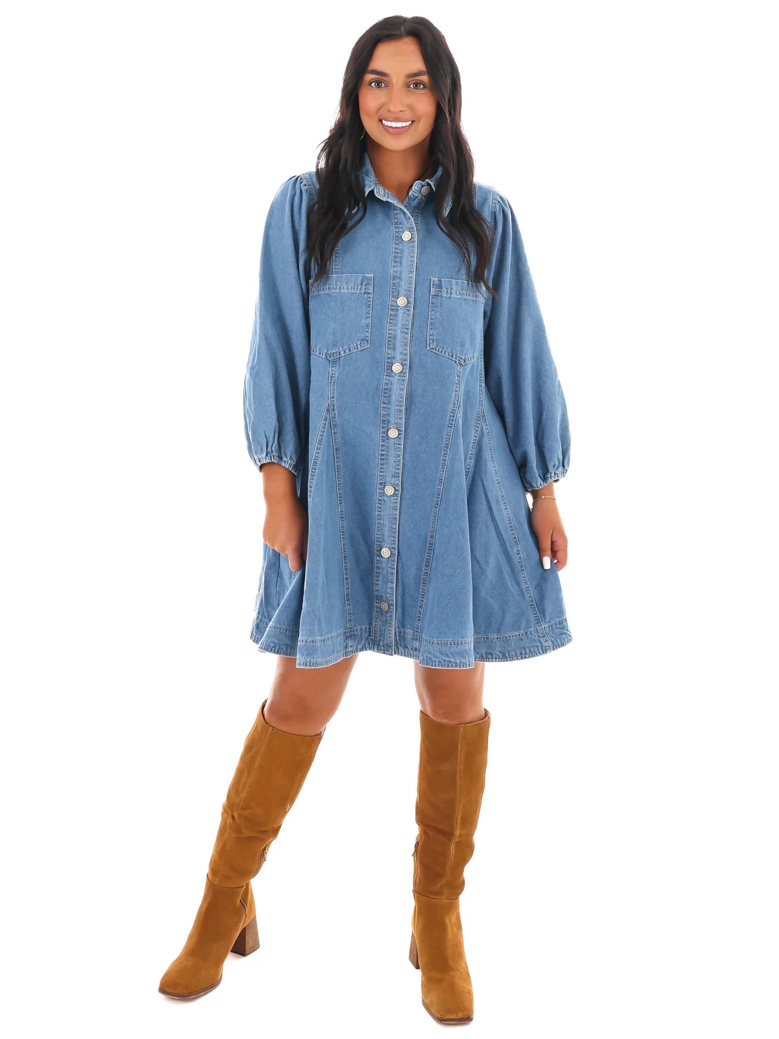 Blue Ridge Denim Mini Dress - Image 4