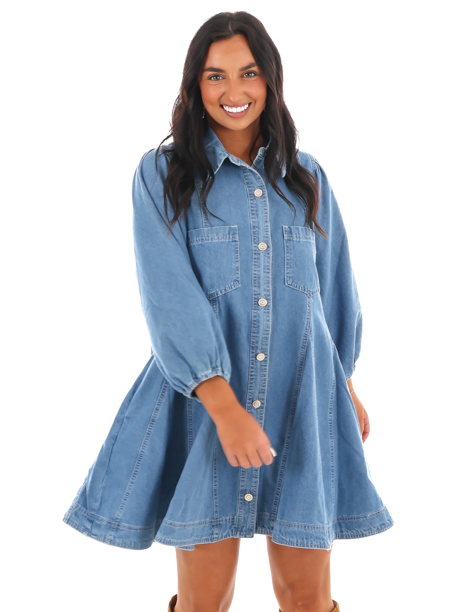 Blue Ridge Denim Mini Dress - Image 5