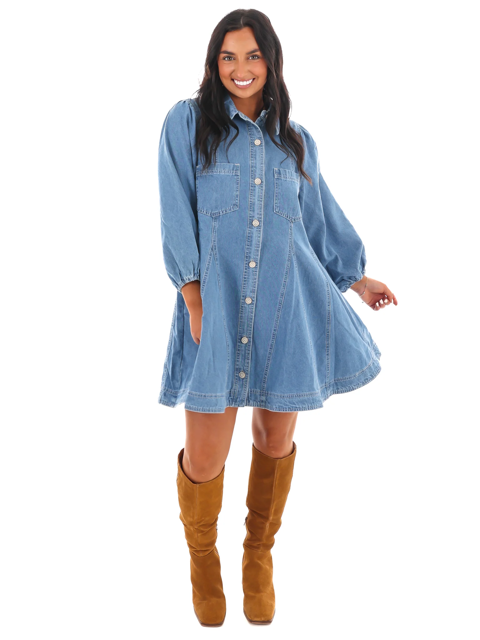 Blue Ridge Denim Mini Dress - Image 6