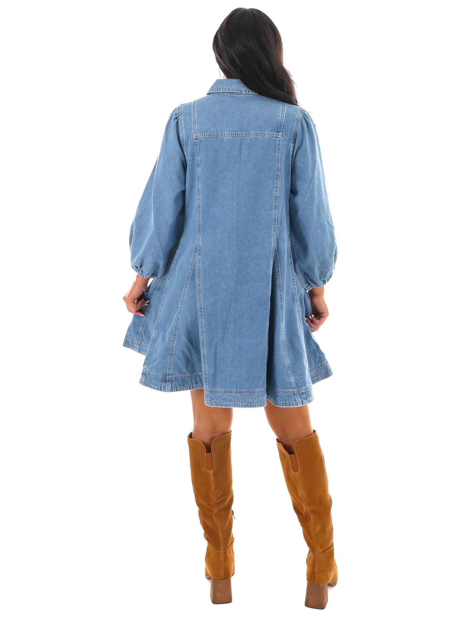 Blue Ridge Denim Mini Dress - Image 7