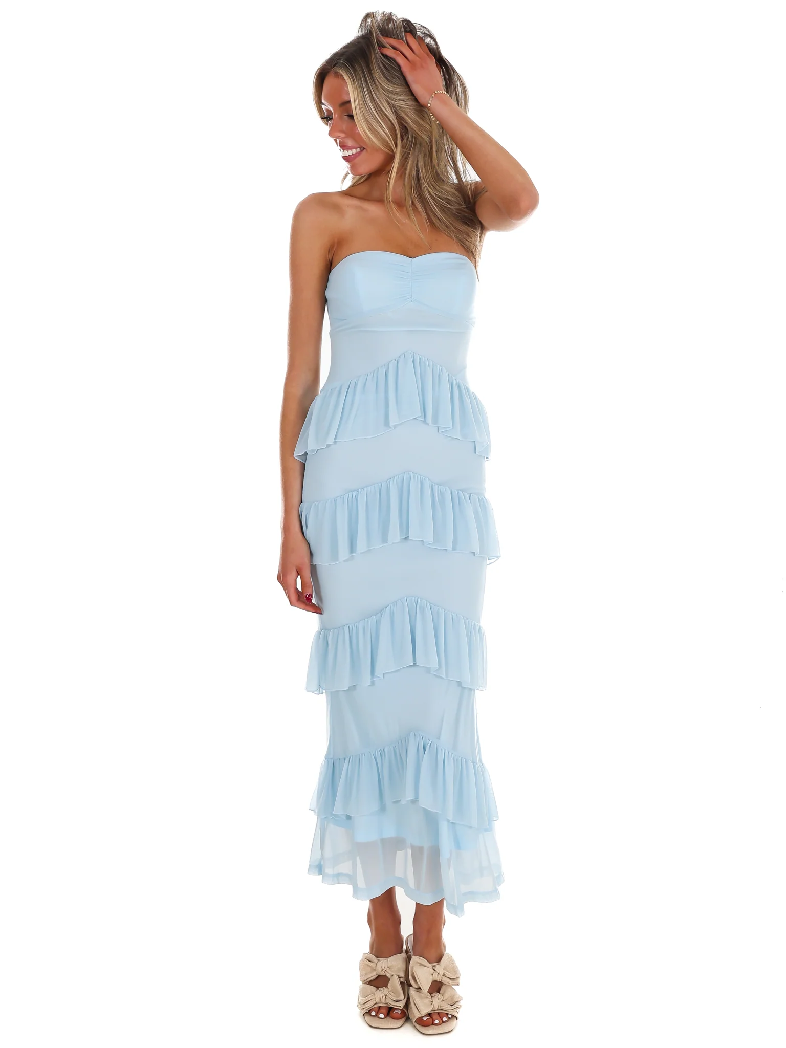 Bluewater Strapless Tiered Maxi Dress - Image 2