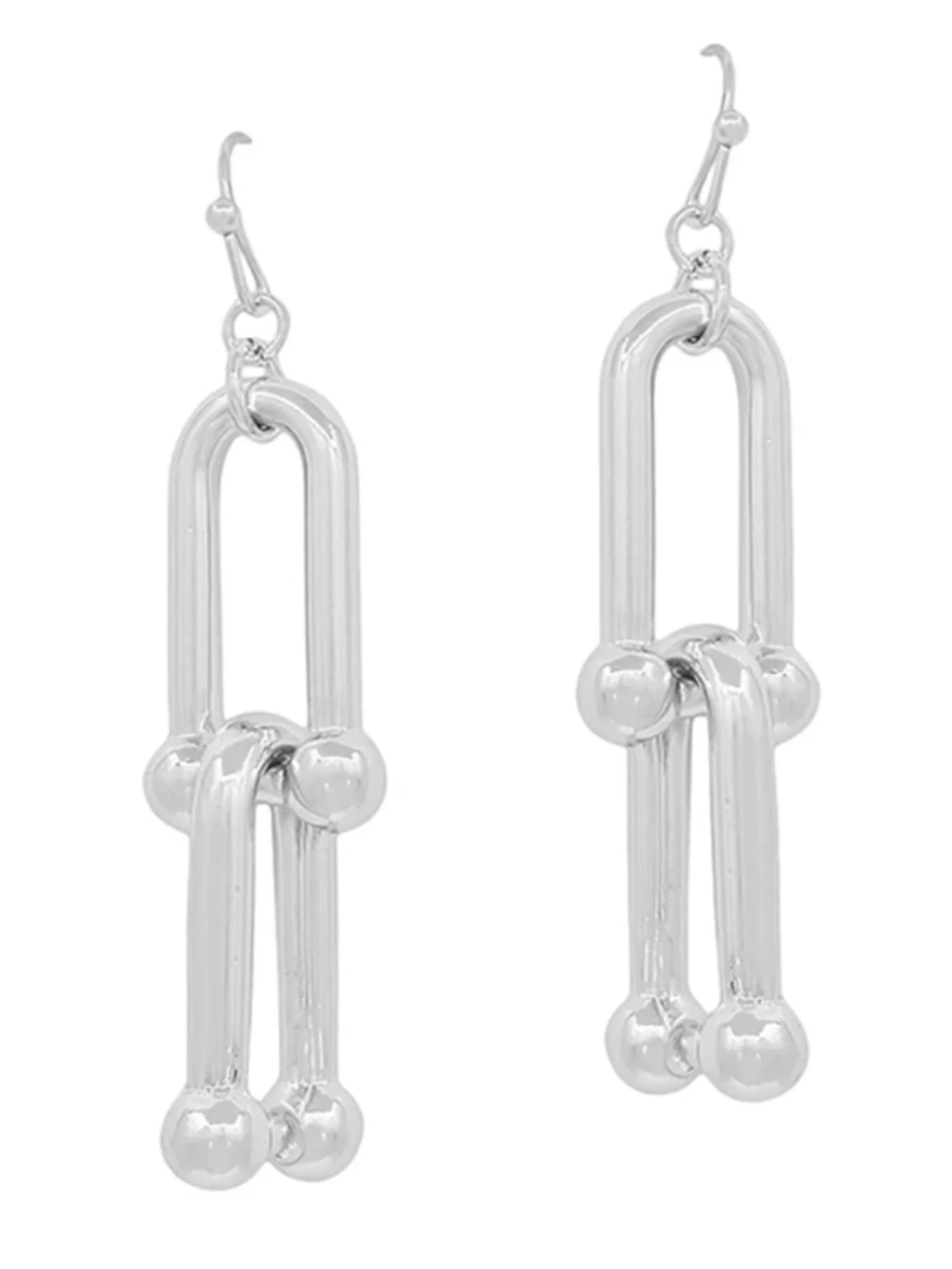Bold Chain Linear Earrings - Image 2