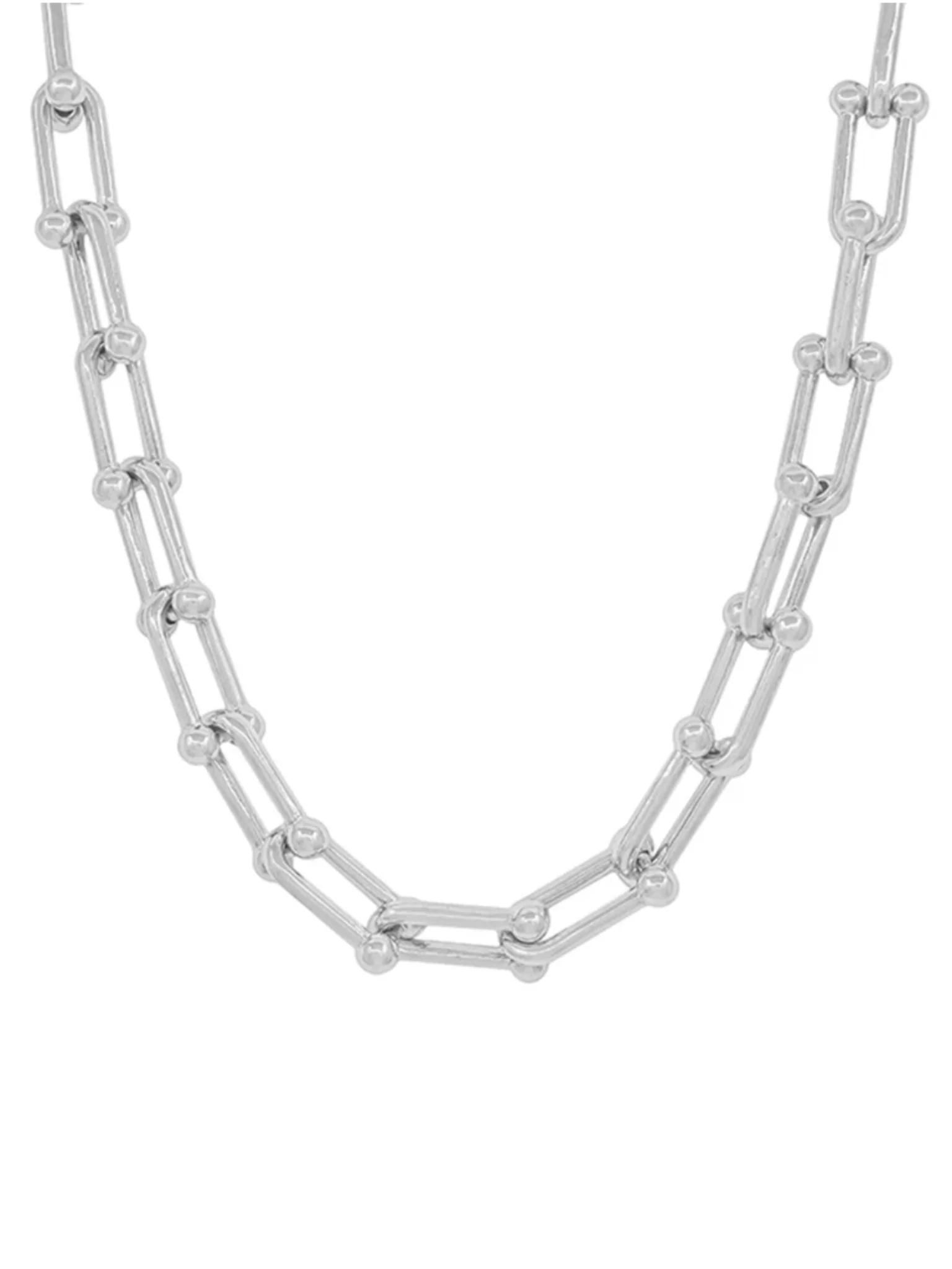 Bold Metal Chain Short Necklace - Image 2
