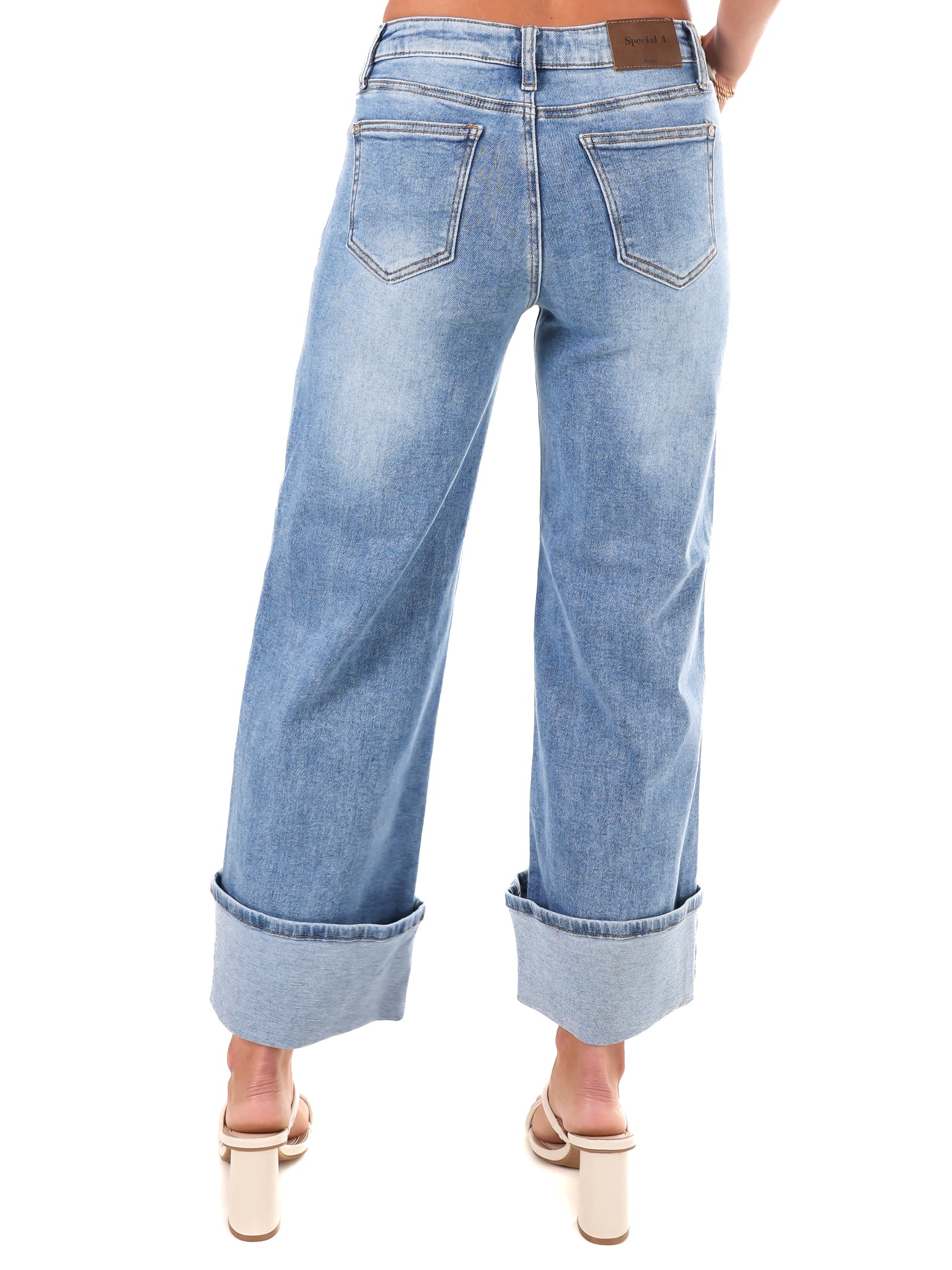 Born to Love Mid Rise Wide Leg Jeans - Image 4