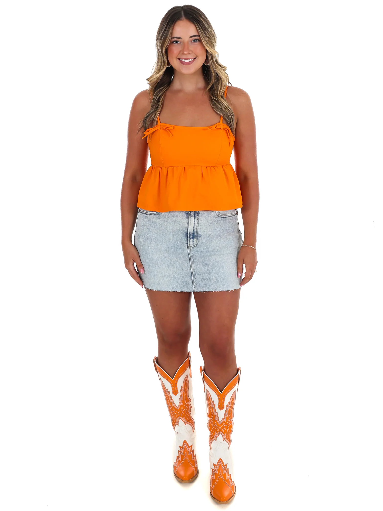 Bow & Goal Denim Top - Image 2