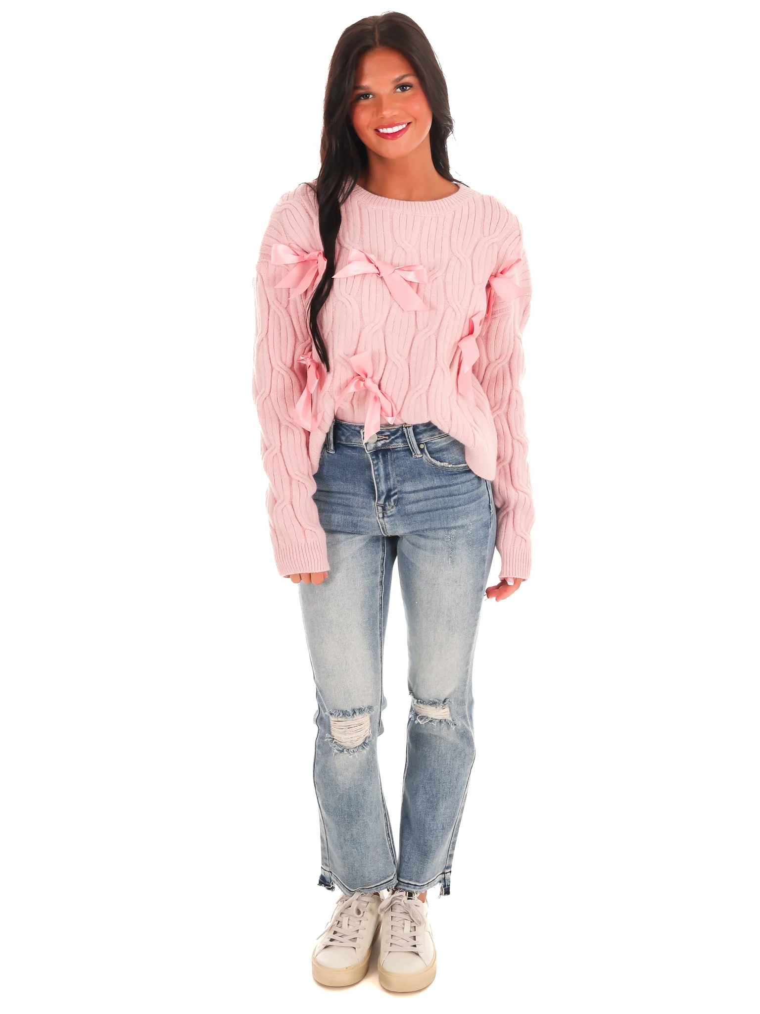 Bowtifully Yours Cable Knit Sweater - Image 2