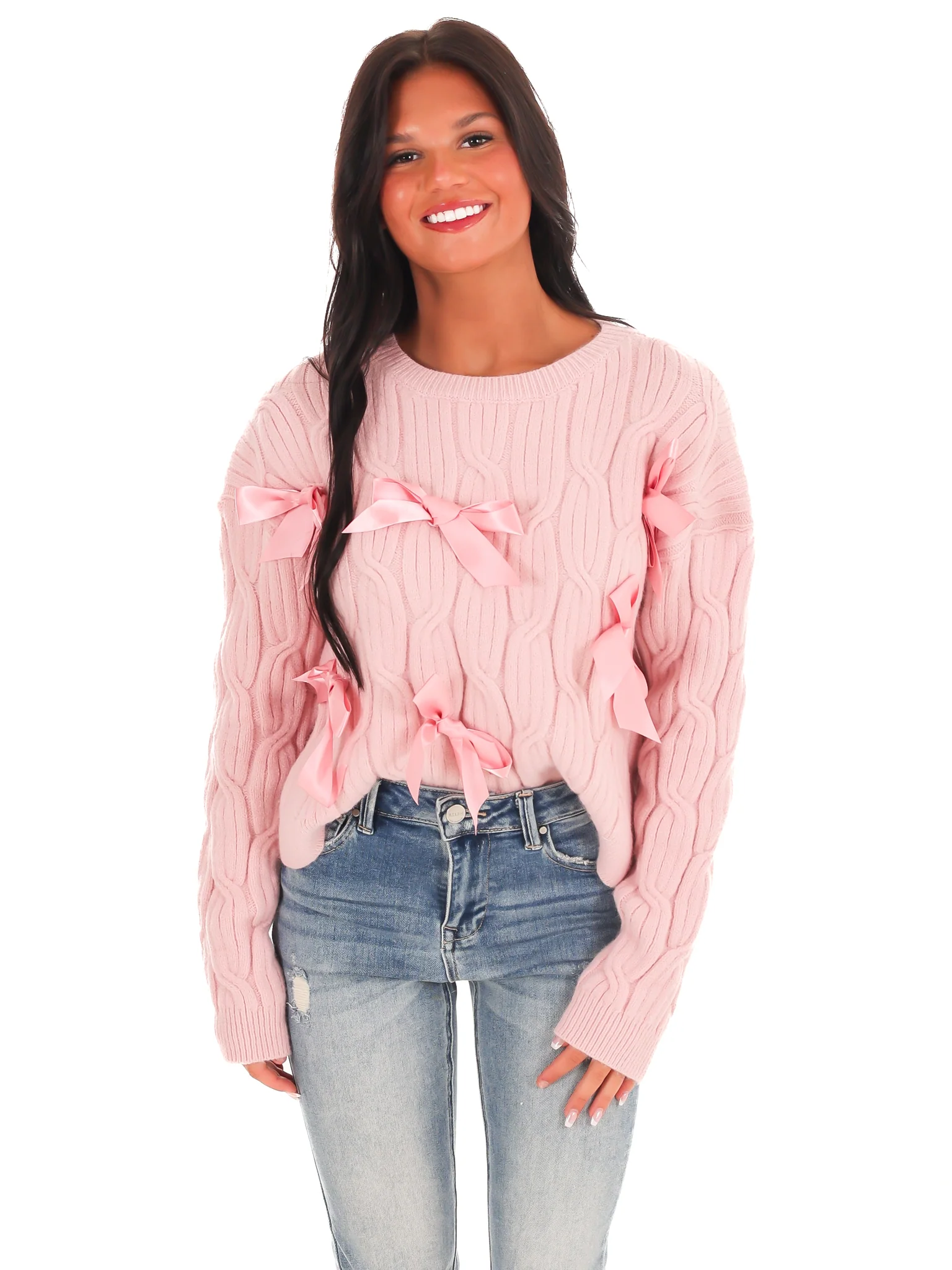 Bowtifully Yours Cable Knit Sweater - Image 3