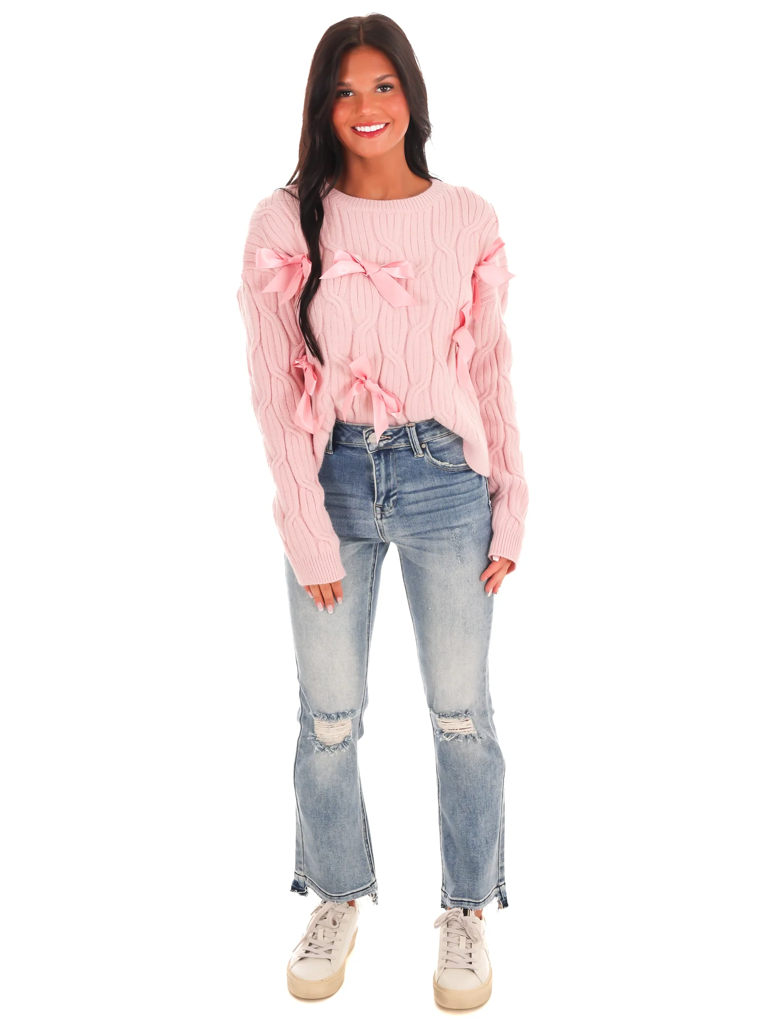 Bowtifully Yours Cable Knit Sweater - Image 4