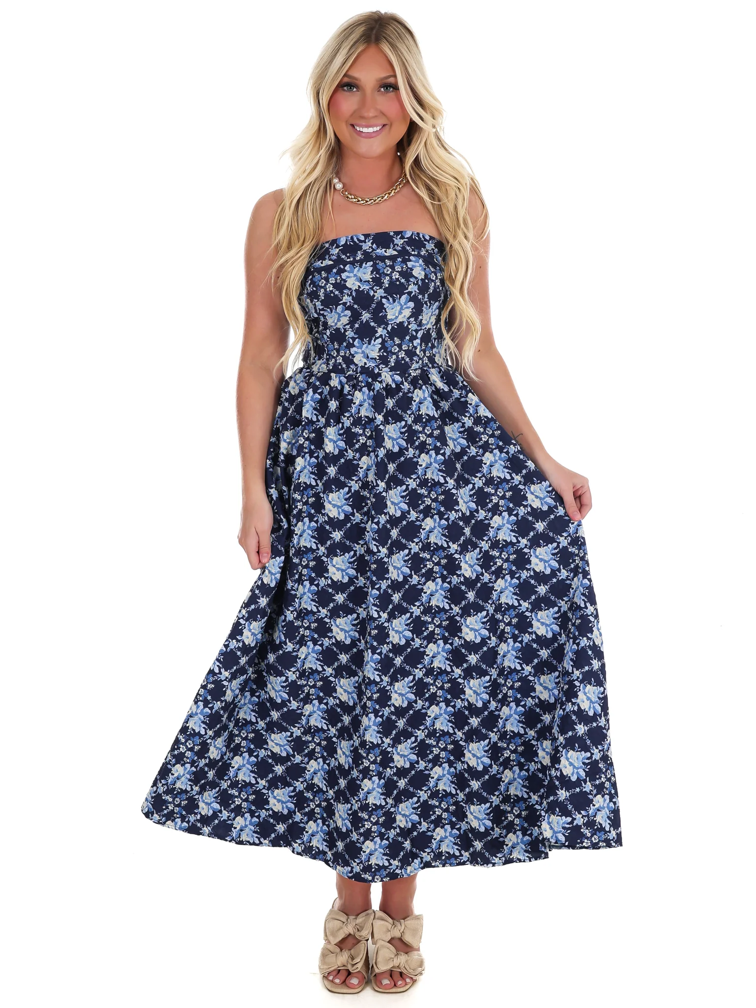 Breathless Floral Midi Dress - Image 3