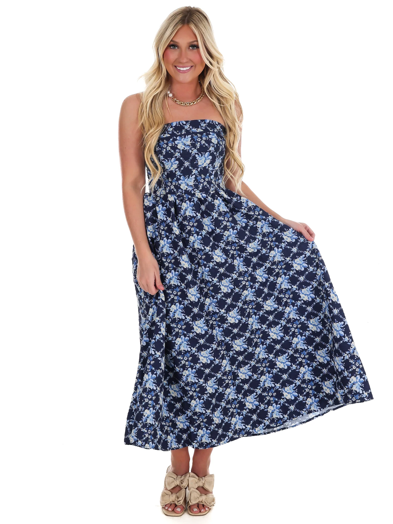 Breathless Floral Midi Dress - Image 4