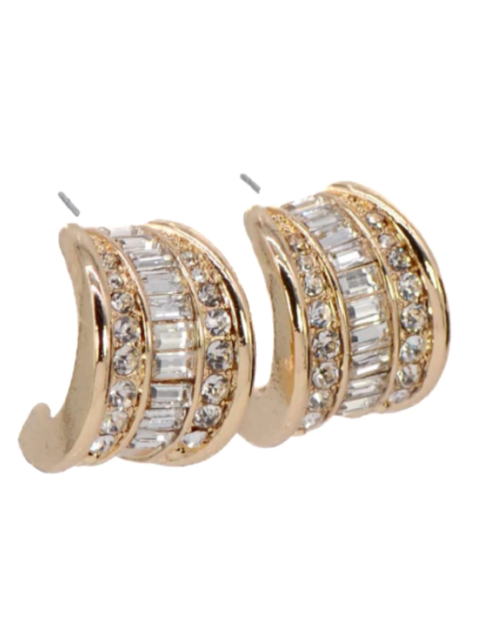 C Hoop Stone Mix Earrings - Image 2
