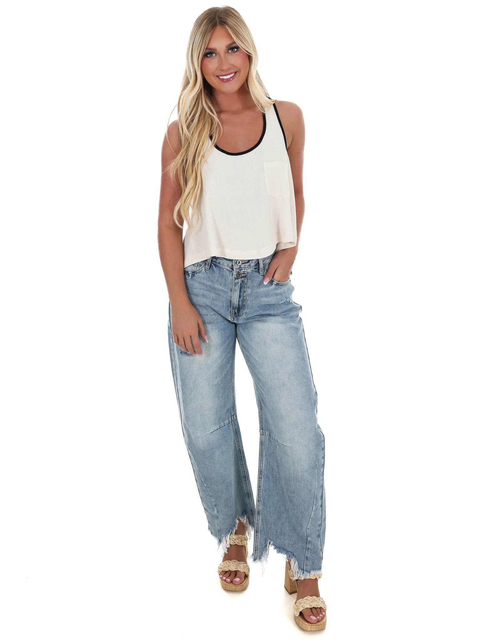 Cabana Cutie Linen Tank Top - Image 7