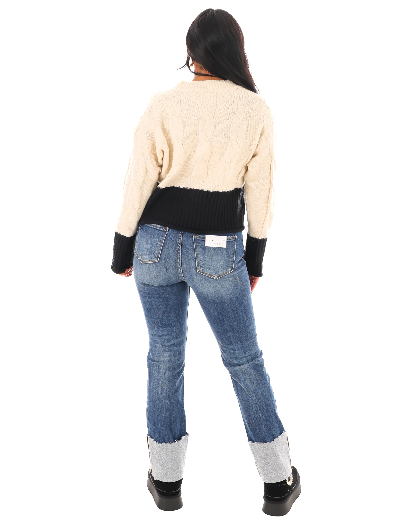 Cable Charm Crop Sweater - Image 13