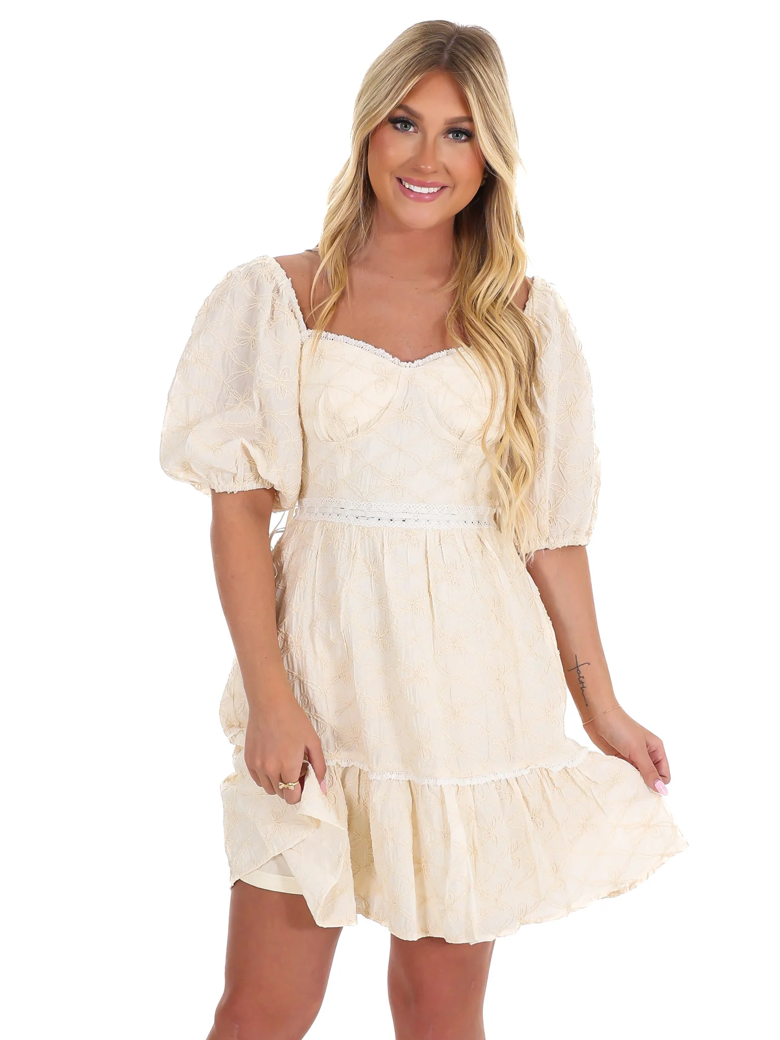 Call it Fate Embroidered Mini Dress - Image 10