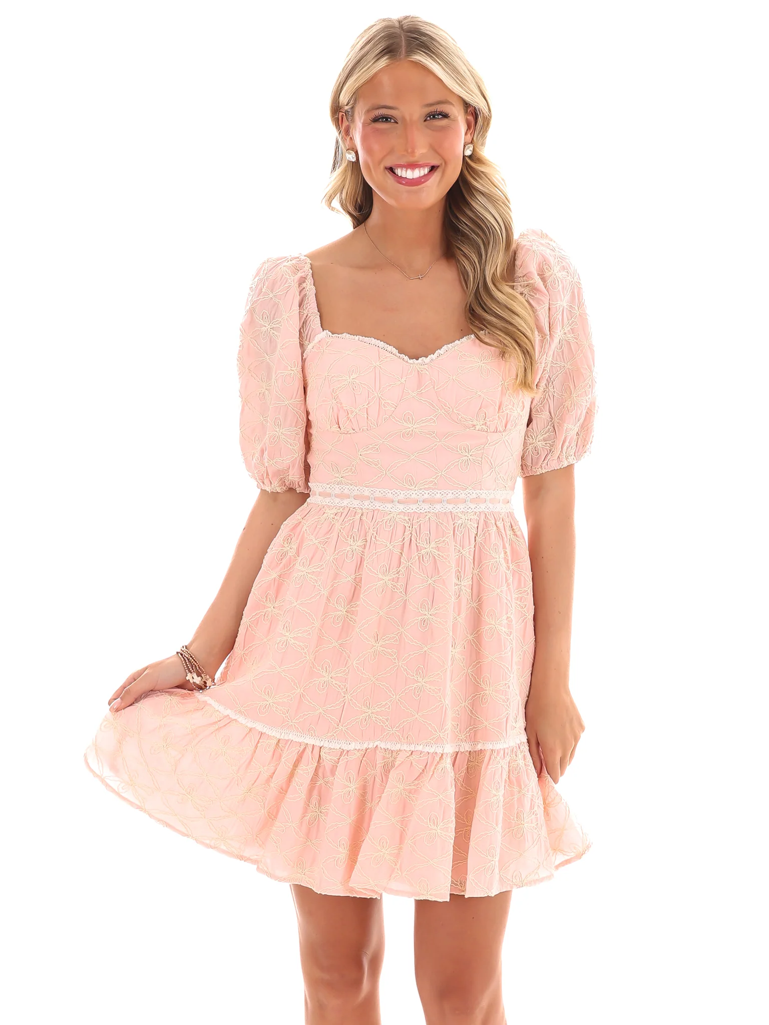 Call it Fate Embroidered Mini Dress - Image 3