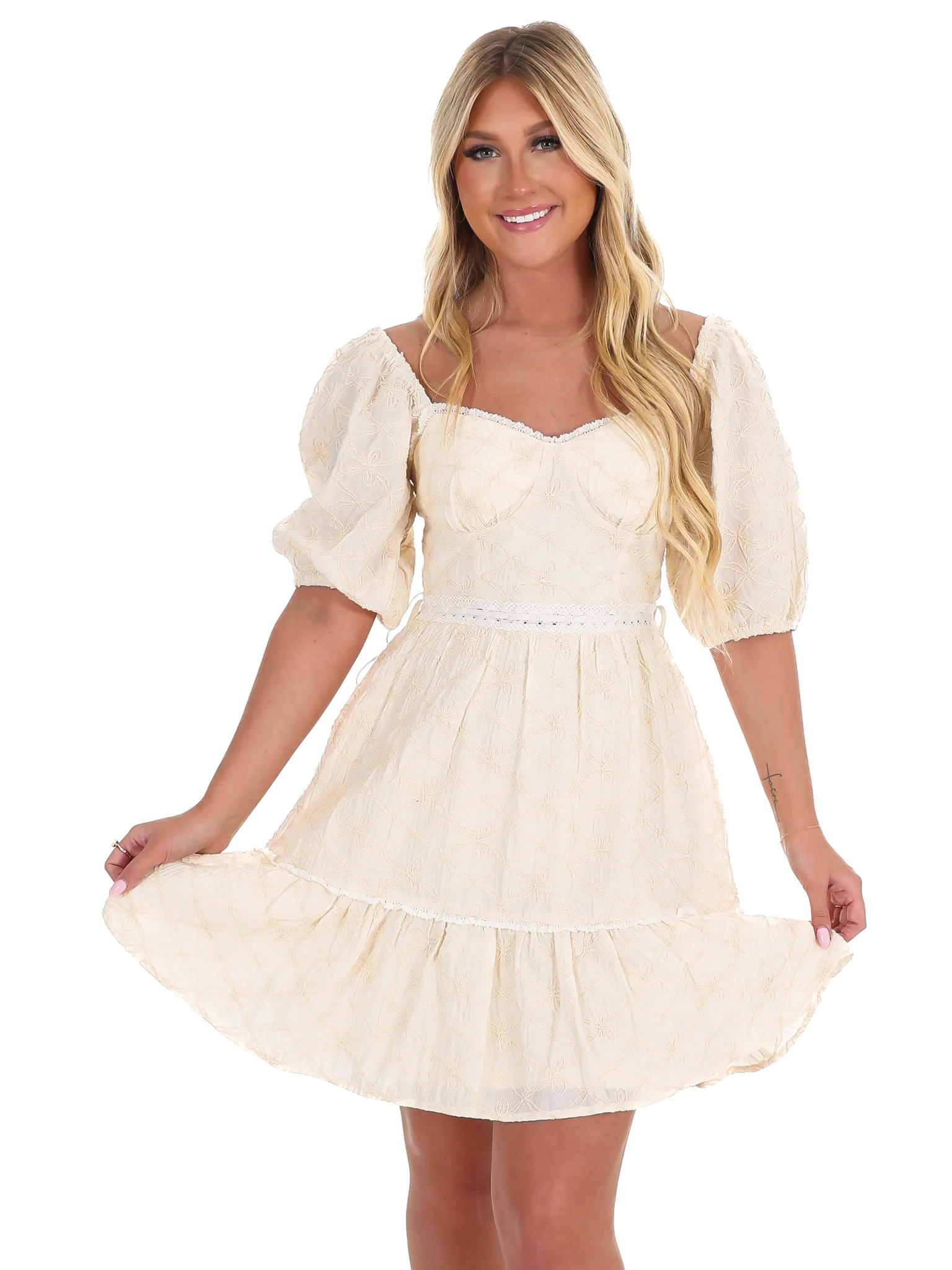 Call it Fate Embroidered Mini Dress - Image 8