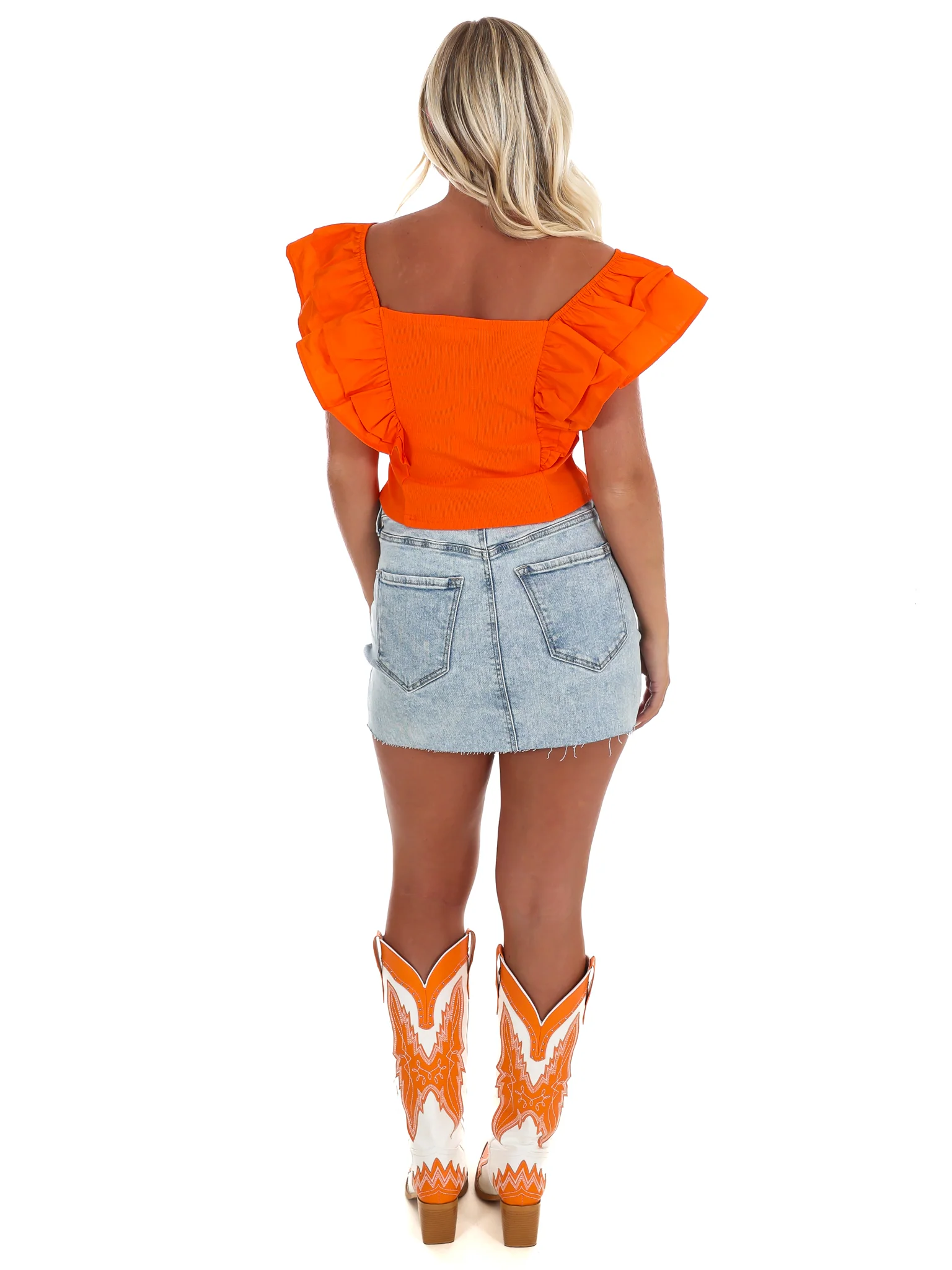 Call the Game Ribbed Ruffle Top - Image 14