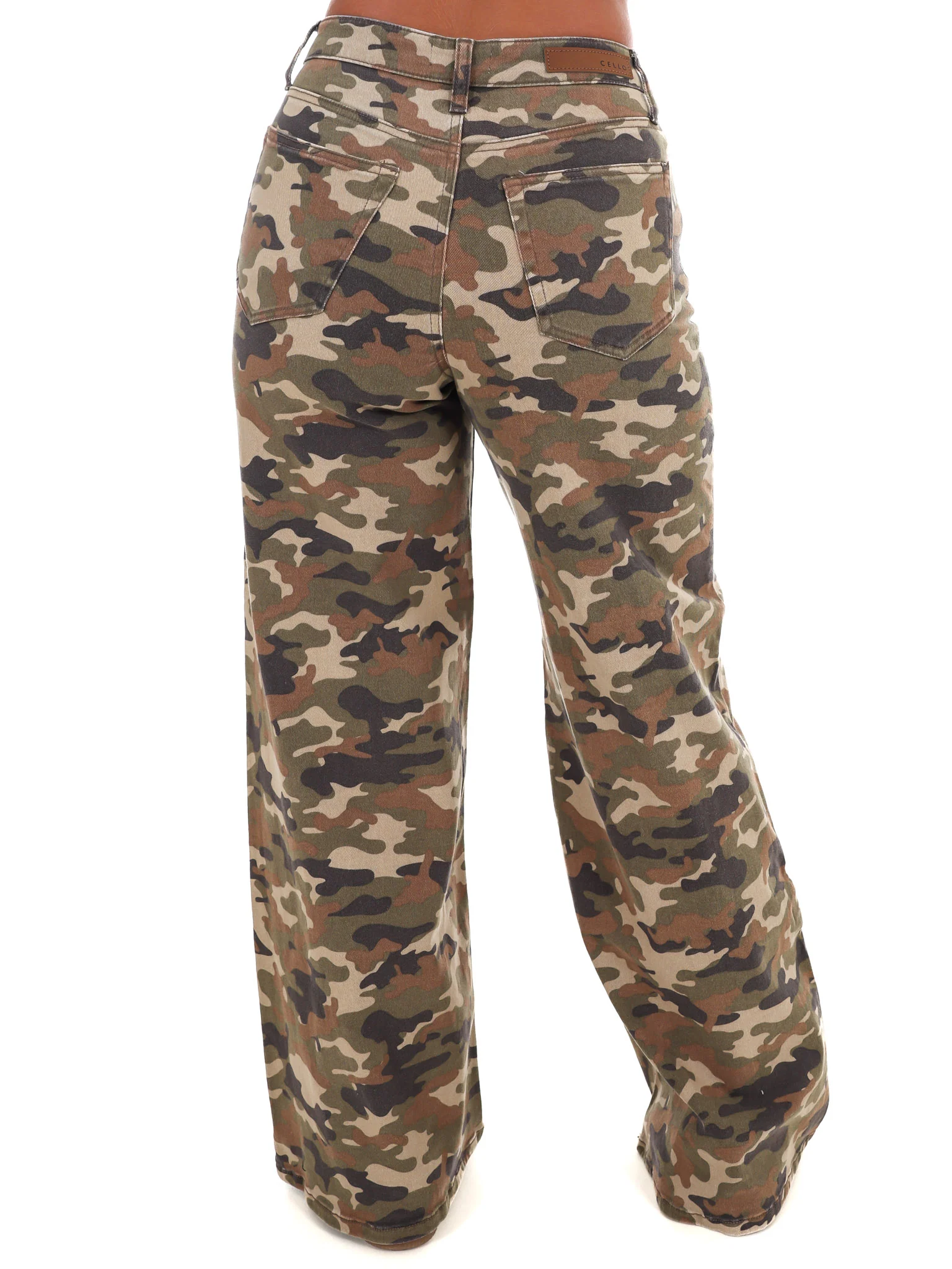 Camo High Rise Wide Leg Jeans - Image 4