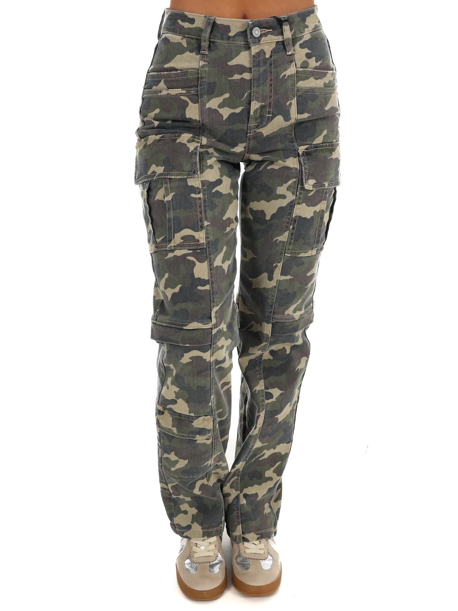Camo Stretch Cargo Jeans