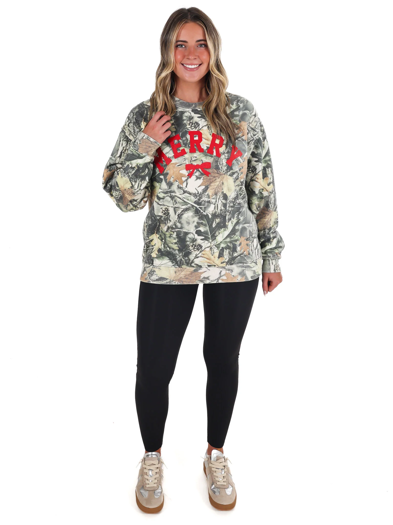 Camouflage Merry Bow Sweatshirt - Image 7