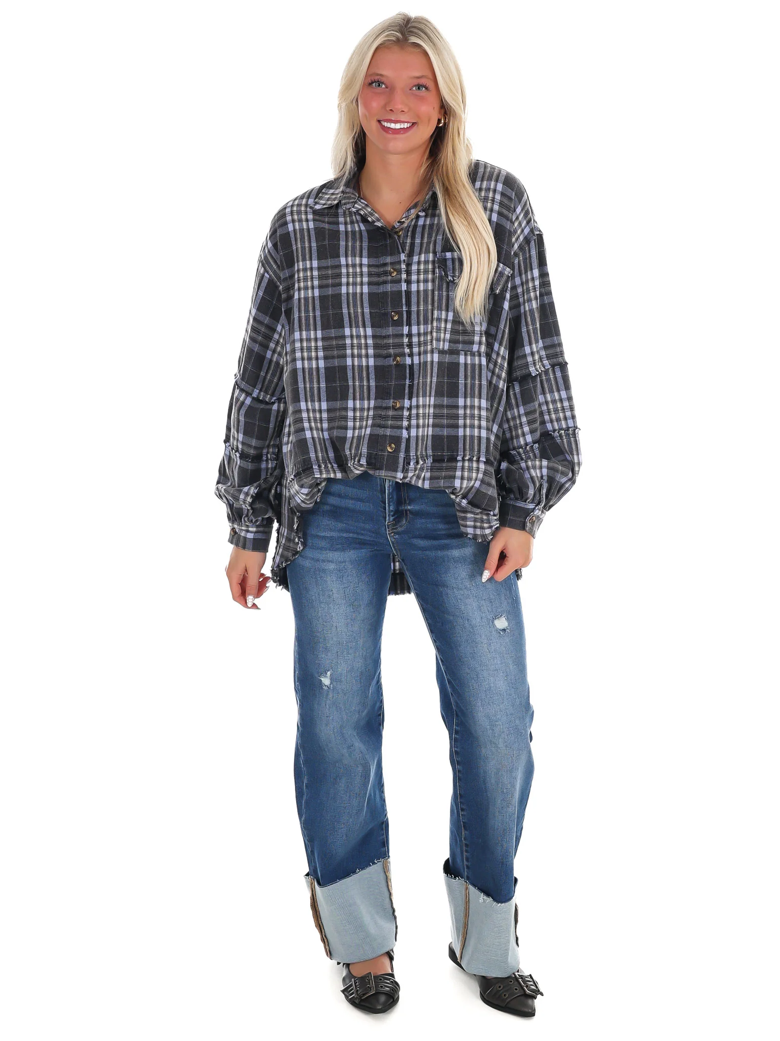 Campfire Plaid Button Up Top - Image 20