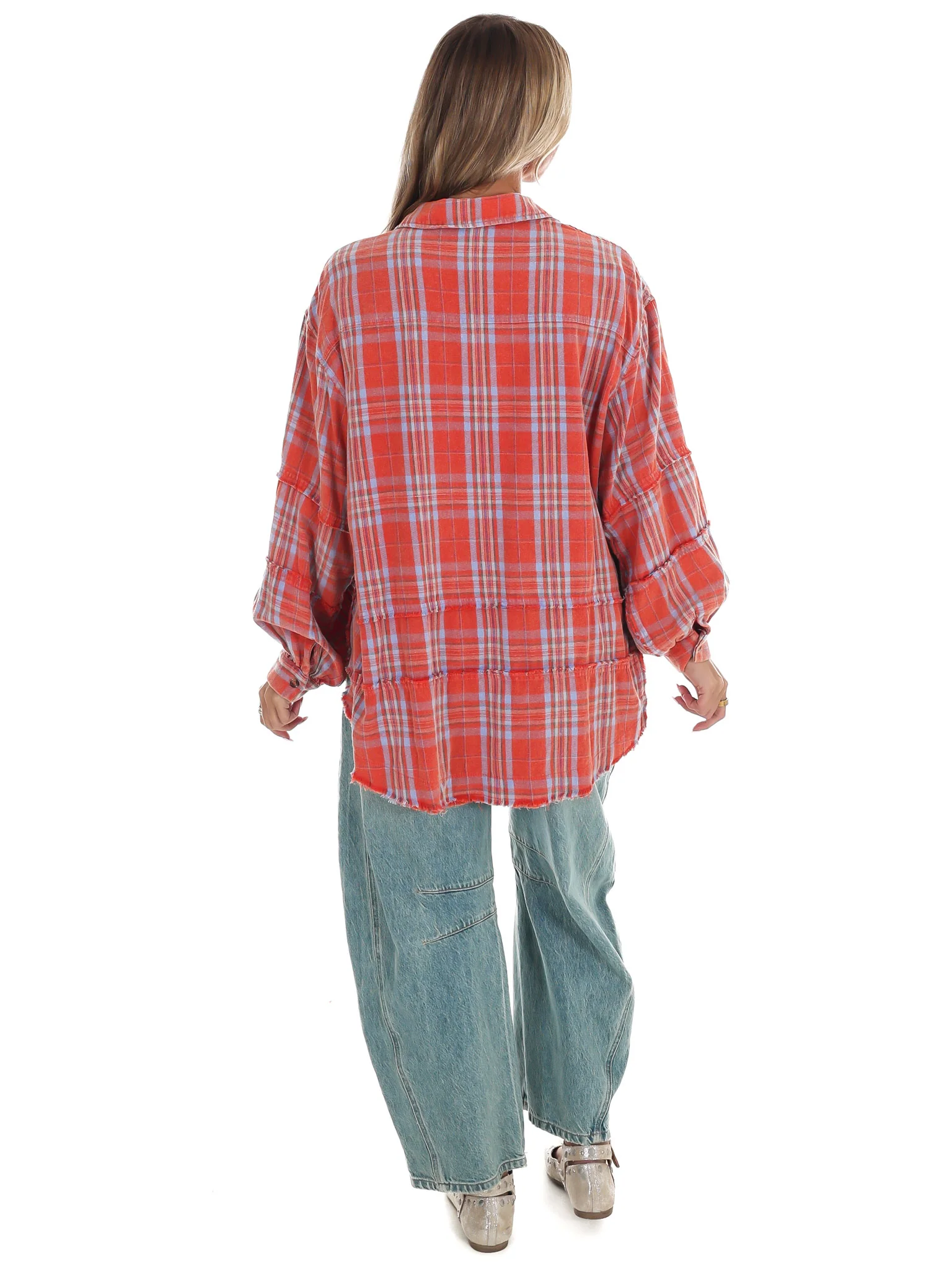 Campfire Plaid Button Up Top - Image 8